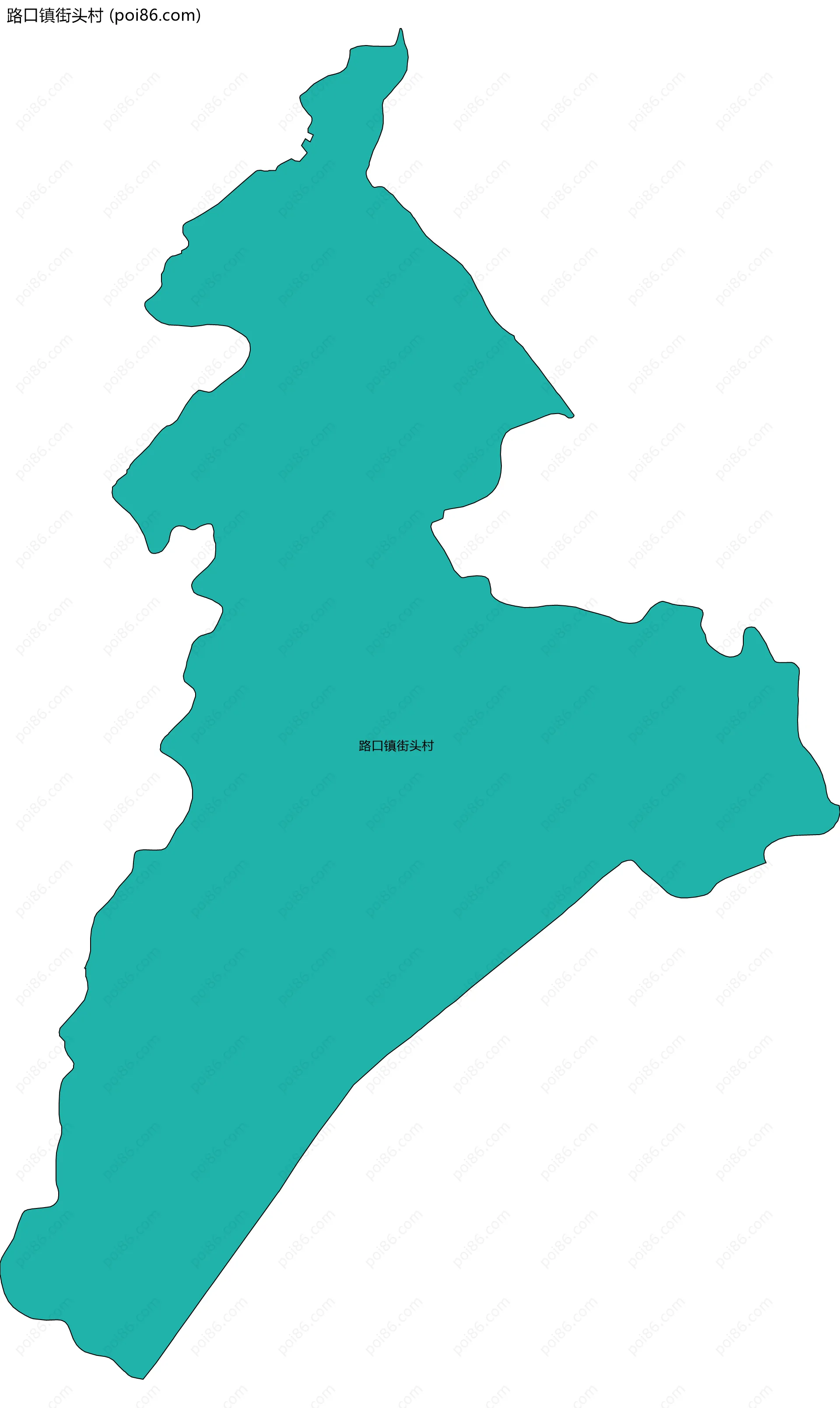 路口镇街头村边界地图