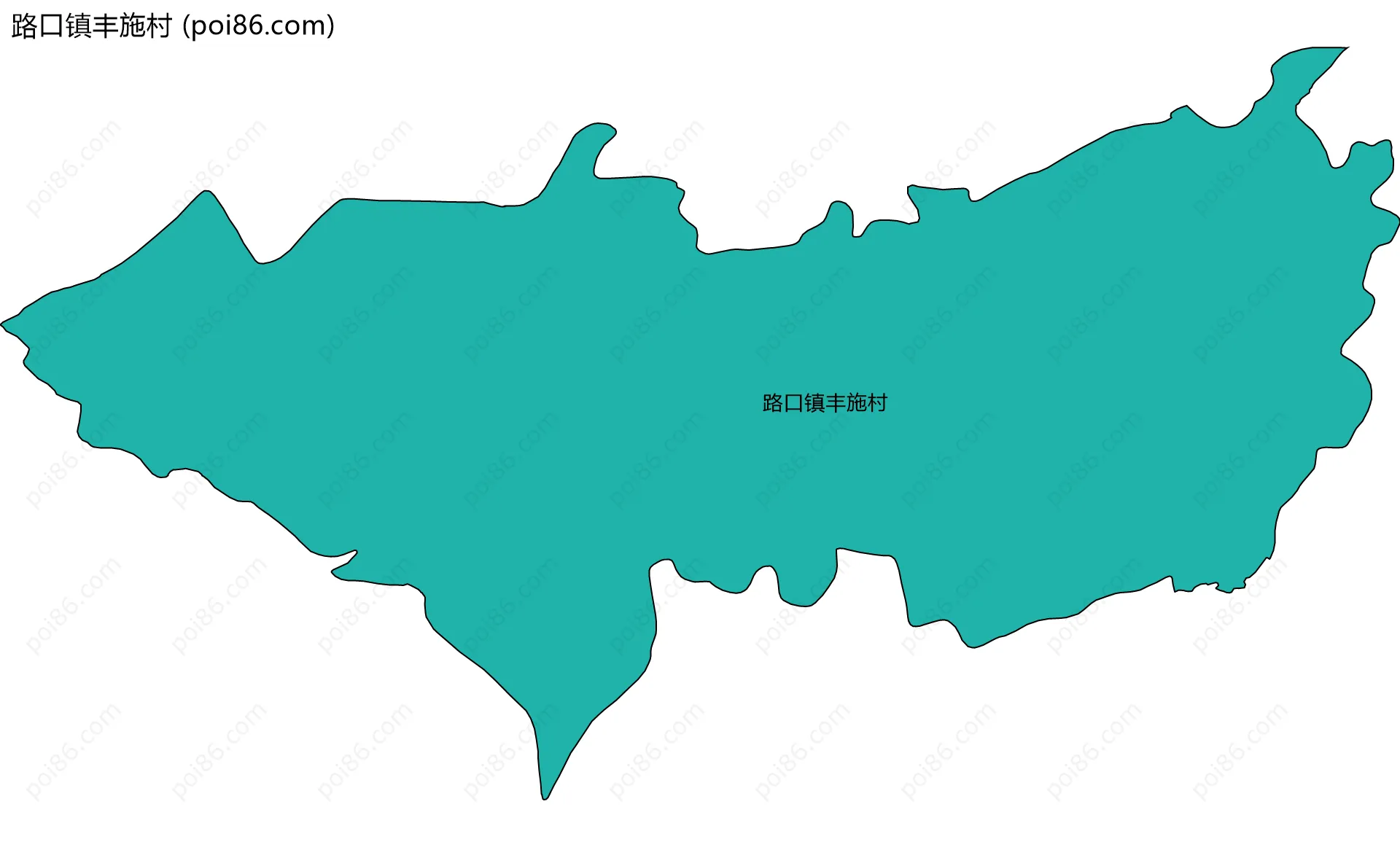 路口镇丰施村边界地图