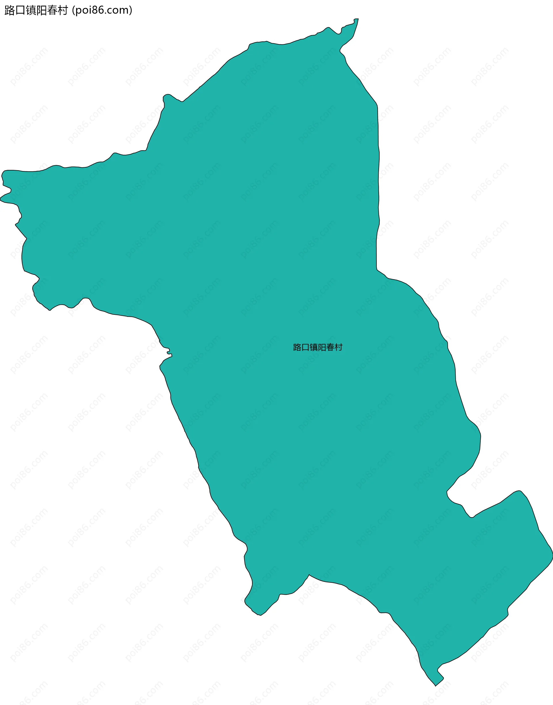 路口镇阳春村边界地图