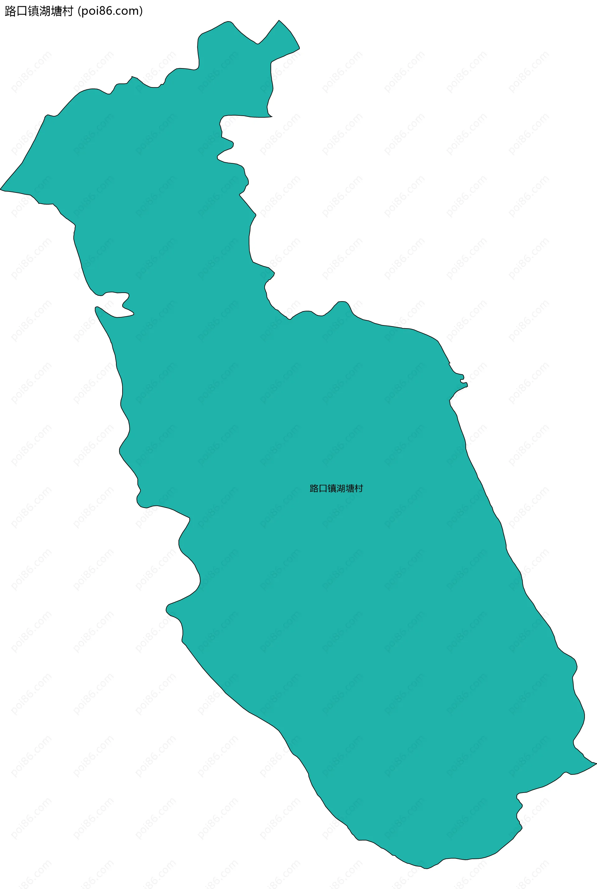 路口镇湖塘村边界地图