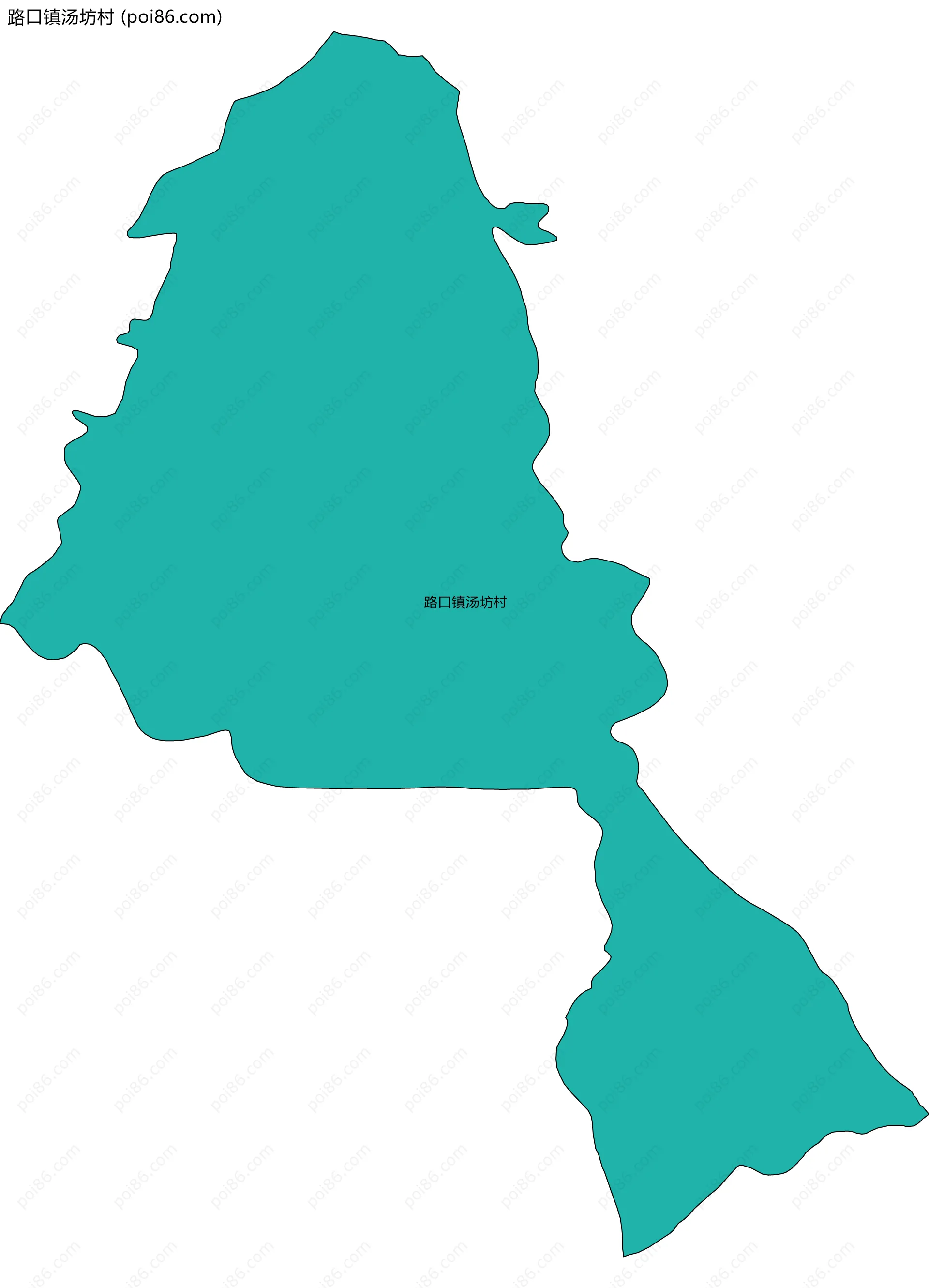 路口镇汤坊村边界地图