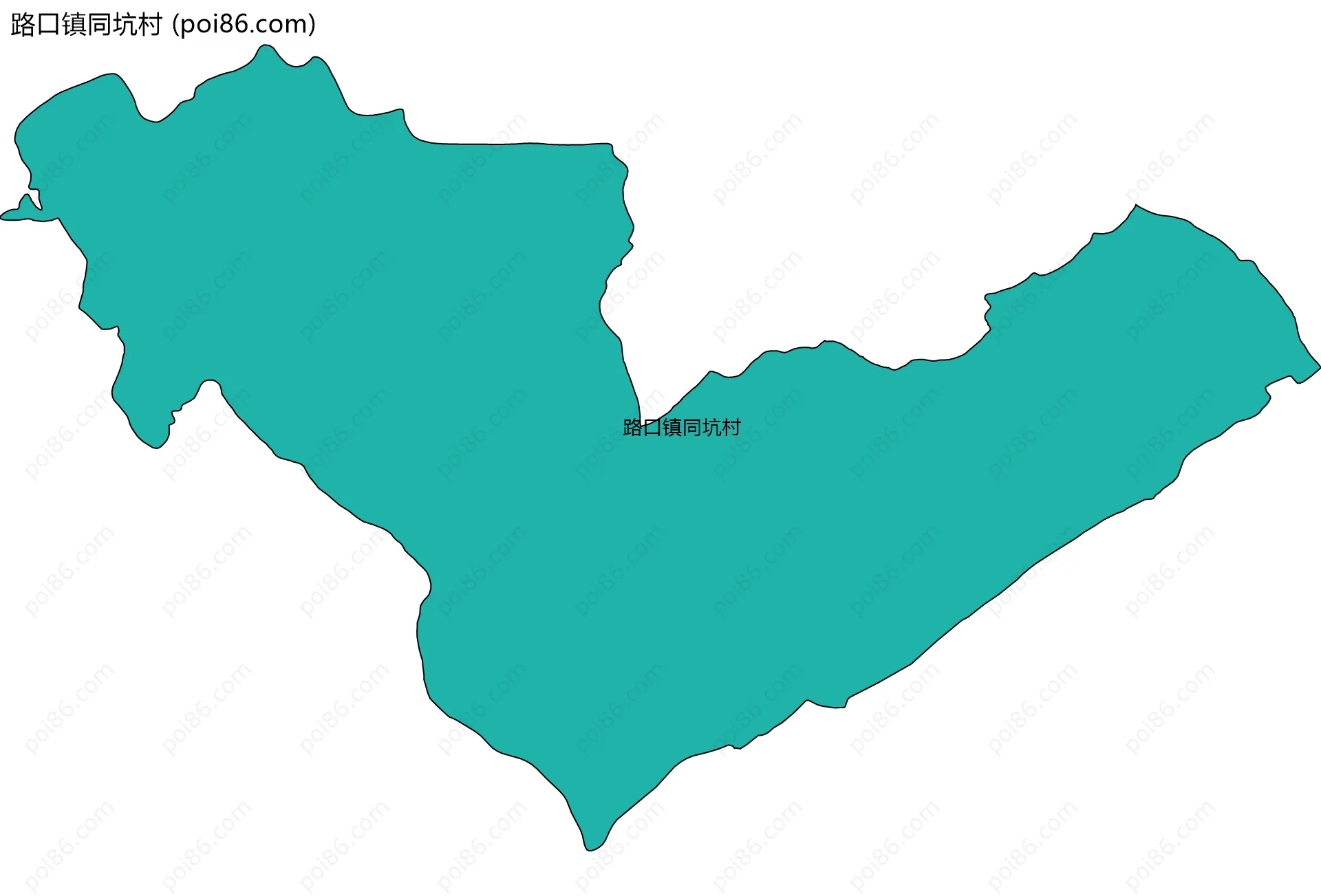 路口镇同坑村边界地图