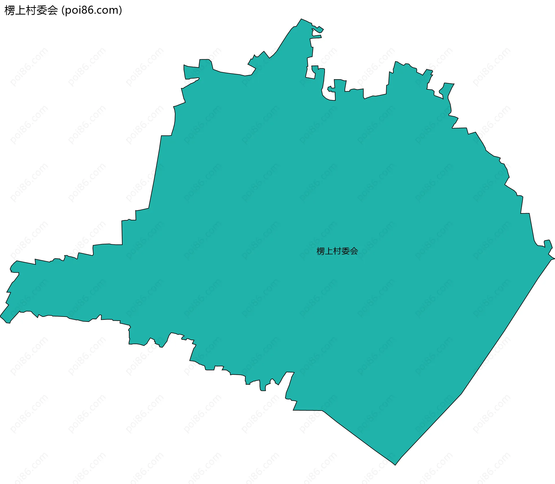 楞上村委会边界地图