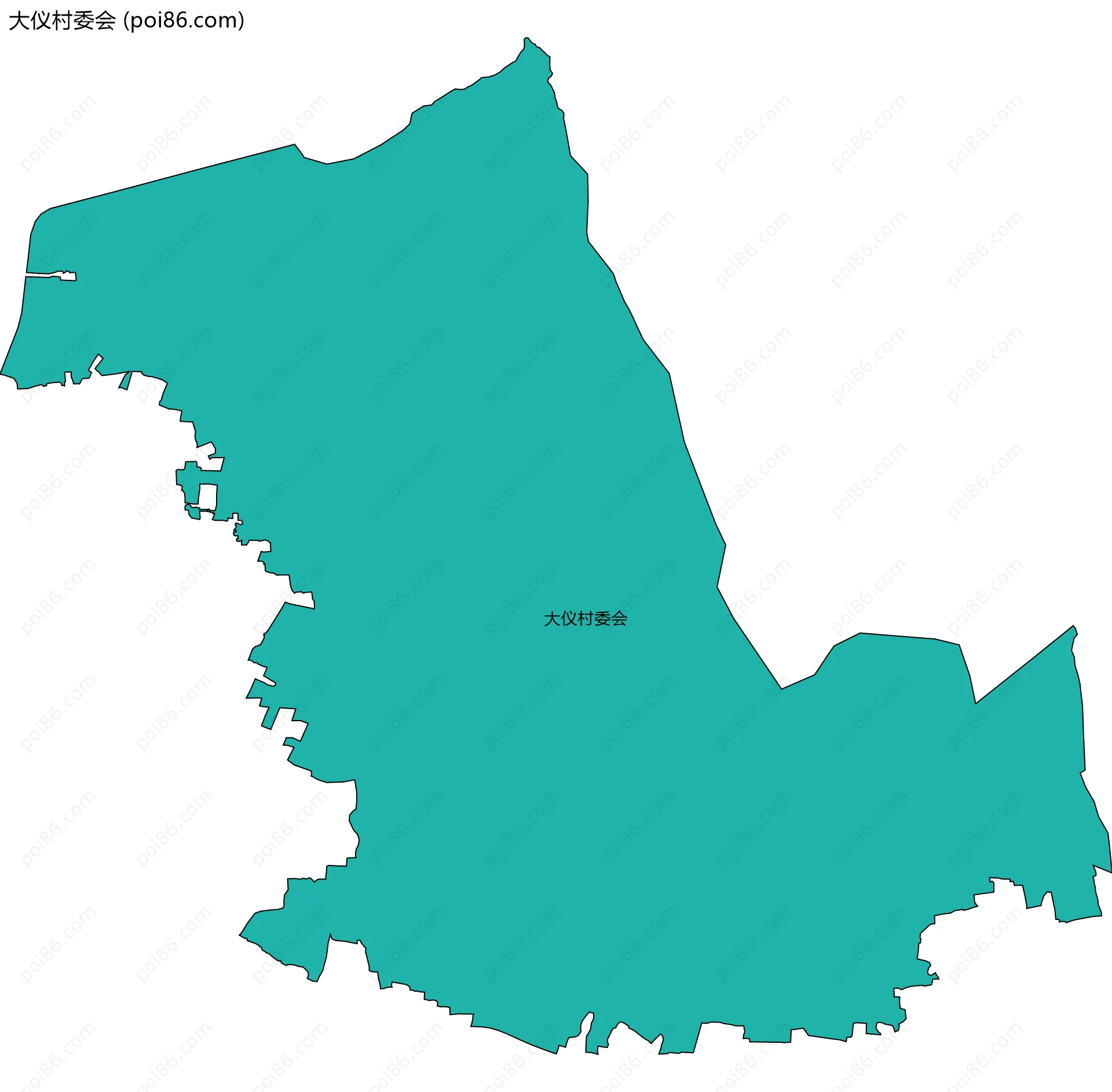 大仪村委会边界地图