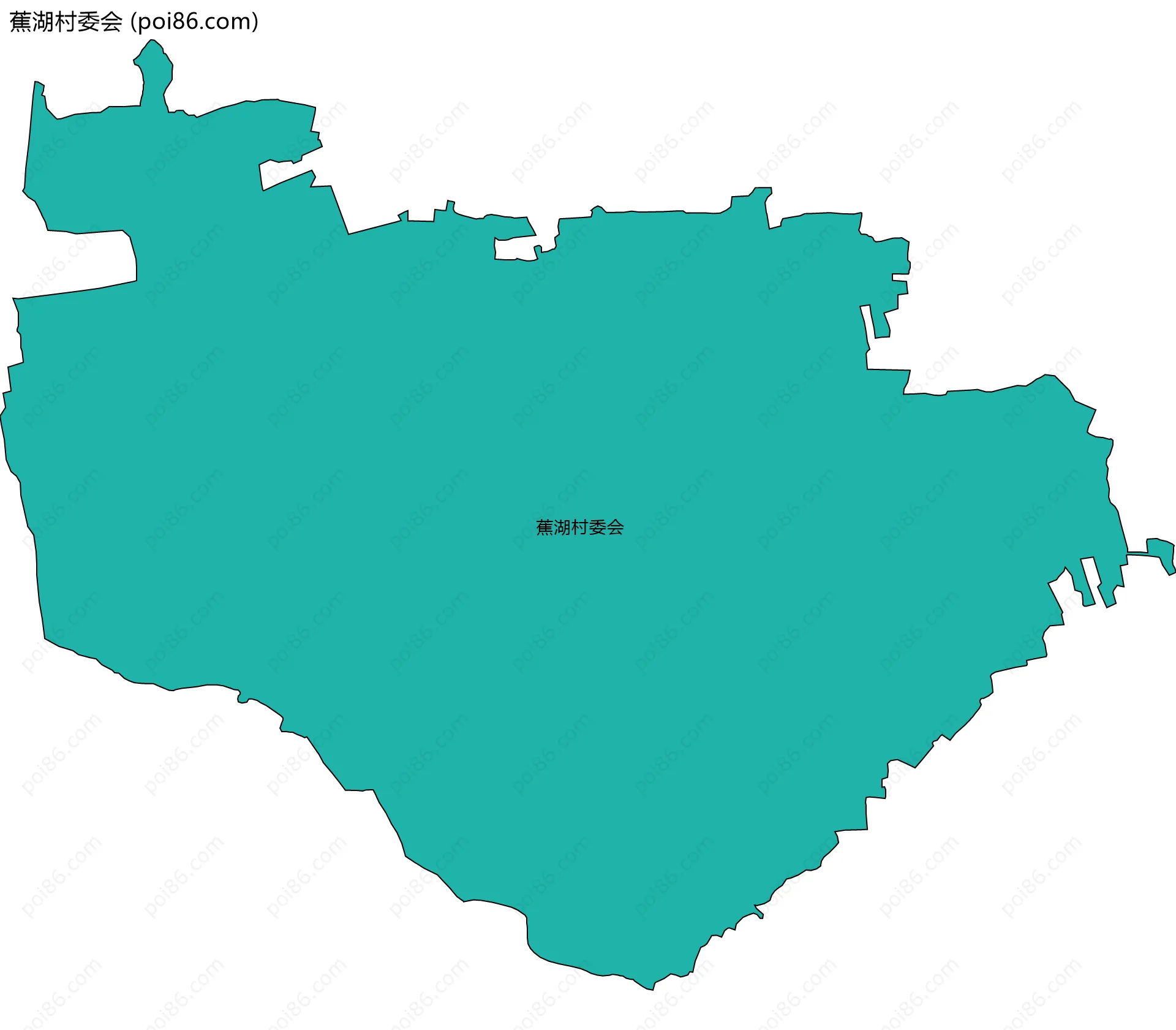 蕉湖村委会边界地图