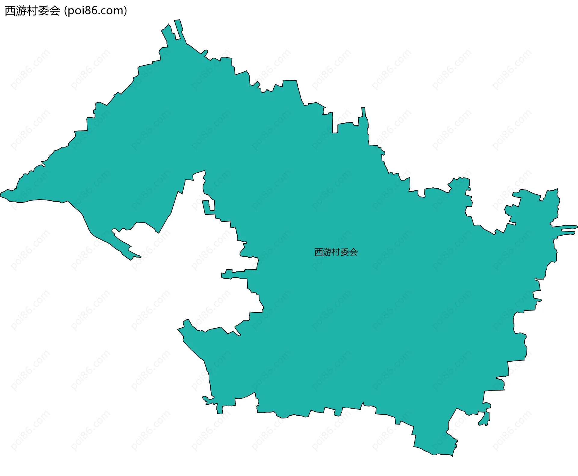 西游村委会边界地图