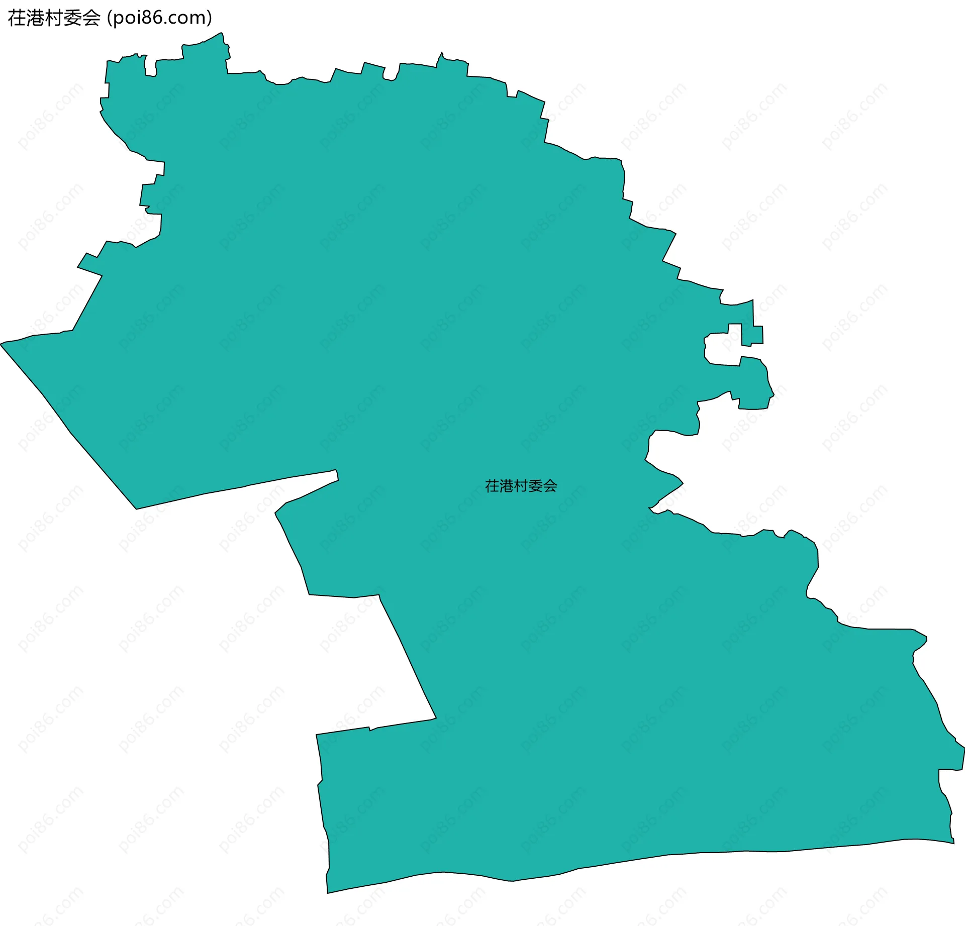 茌港村委会边界地图