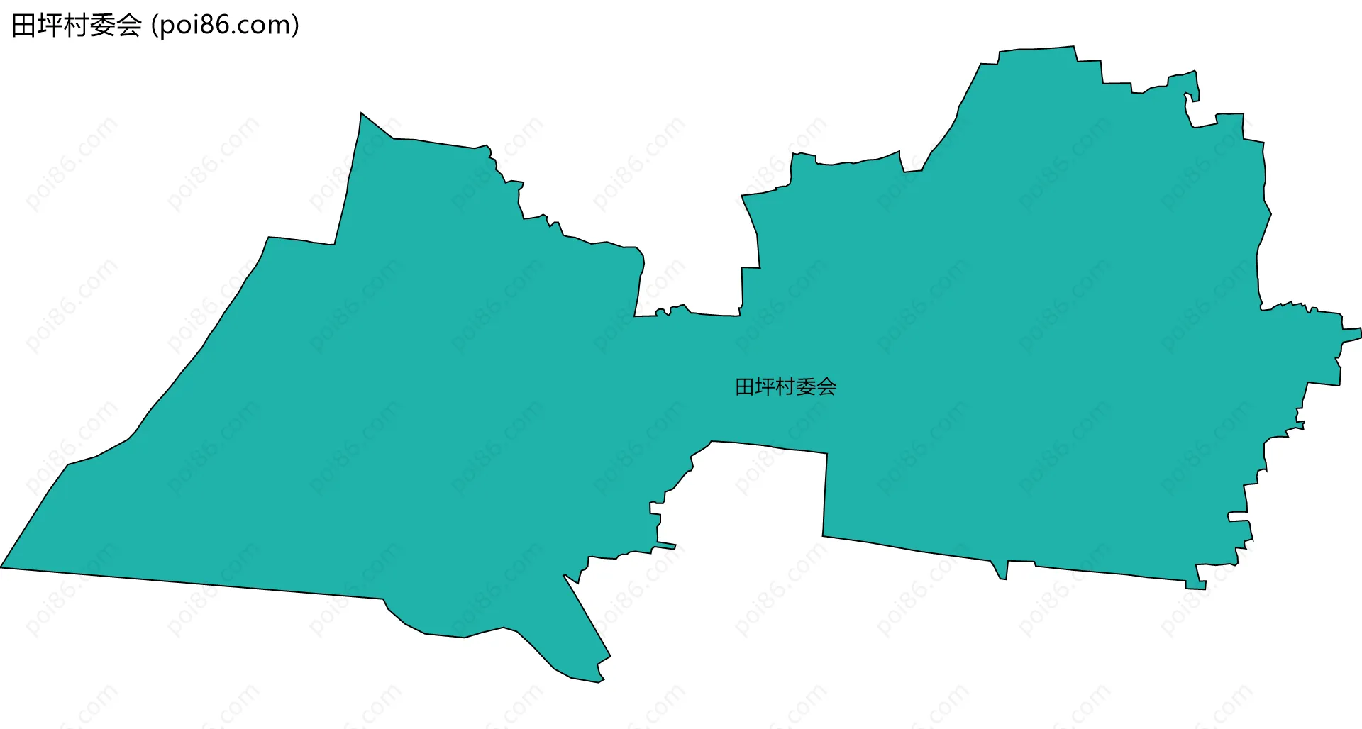 田坪村委会边界地图