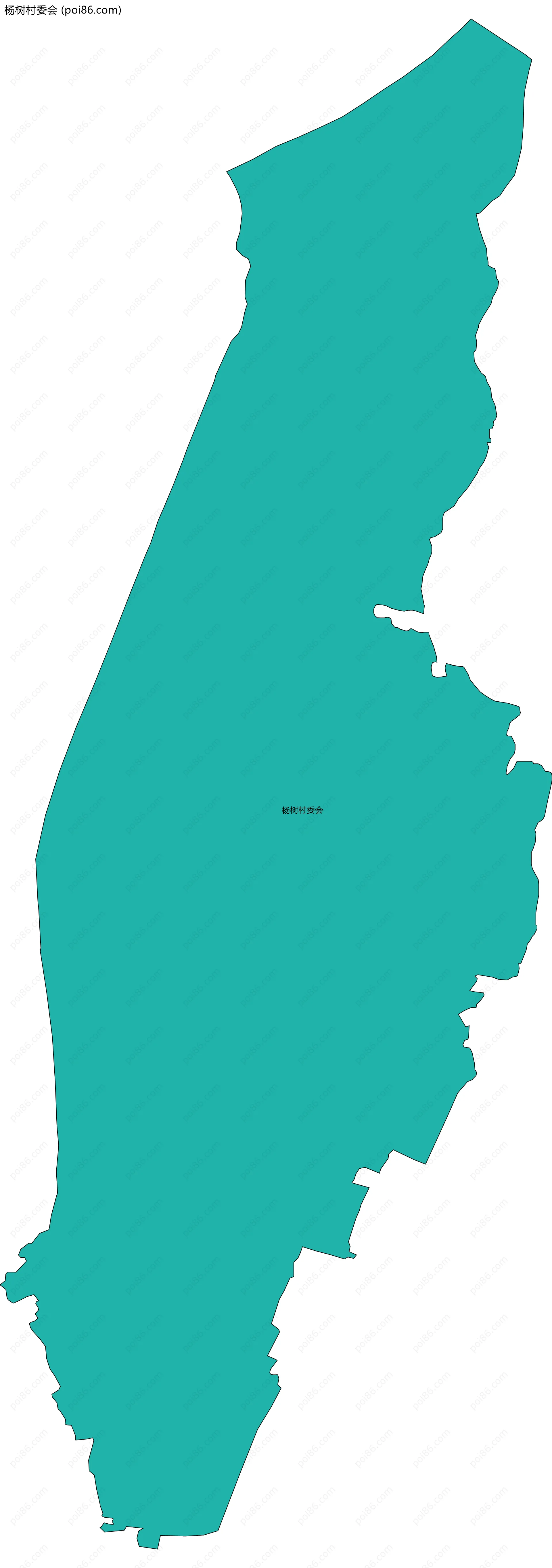 杨树村委会边界地图