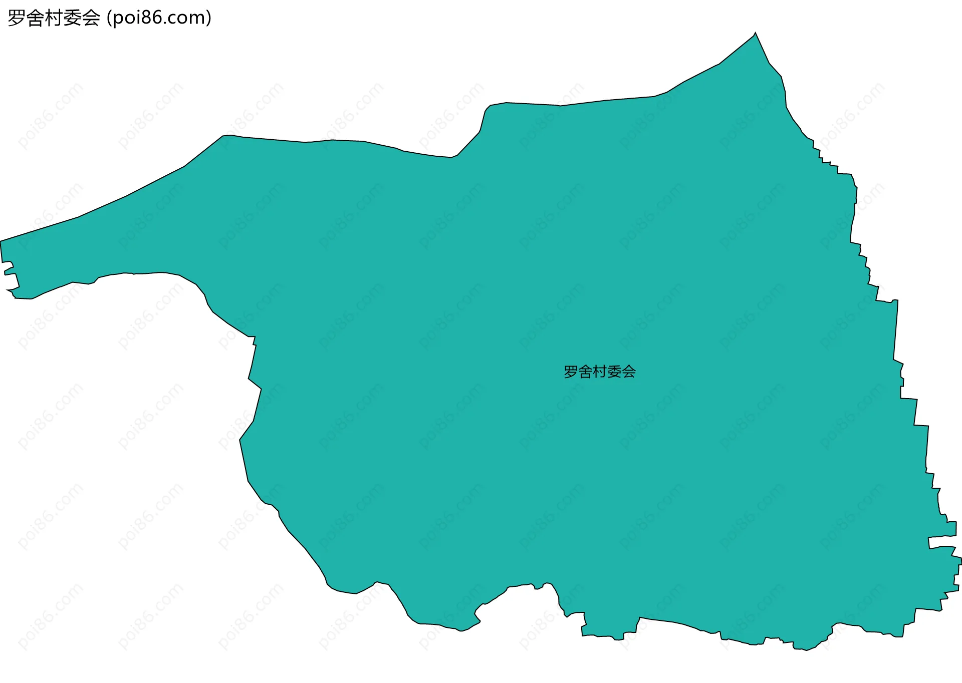 罗舍村委会边界地图