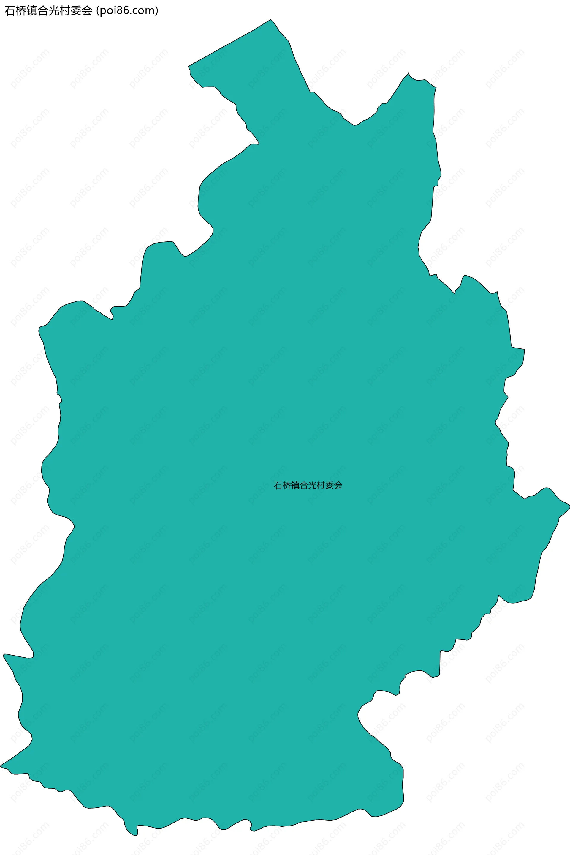 石桥镇合光村委会边界地图