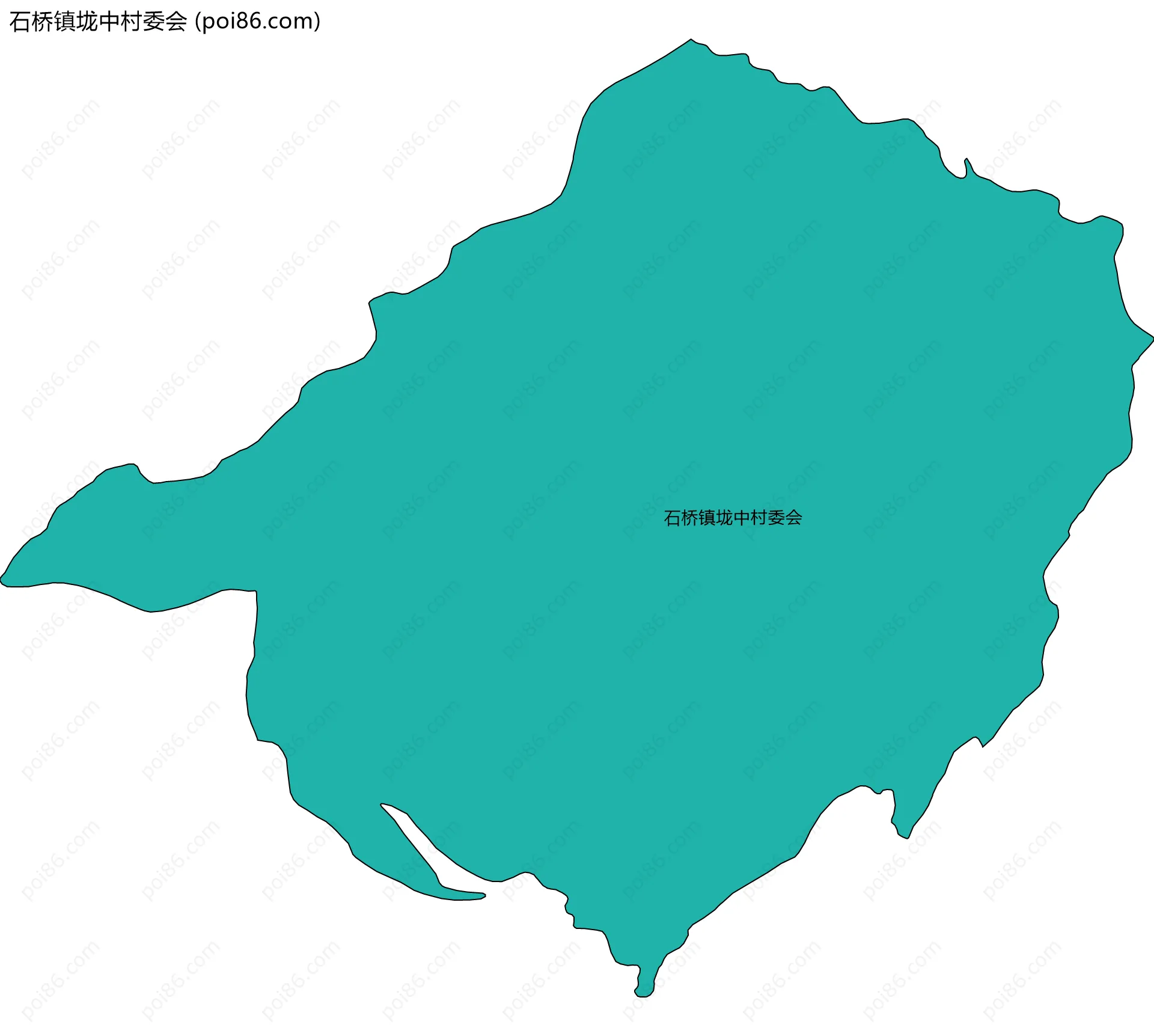 石桥镇垅中村委会边界地图