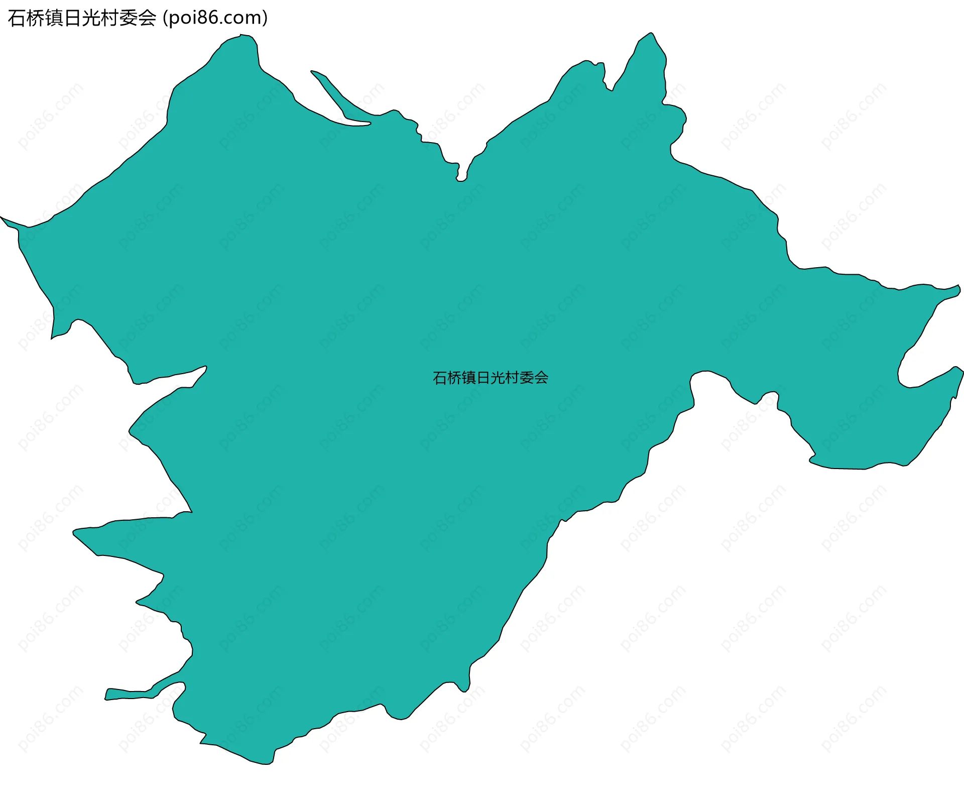石桥镇日光村委会边界地图