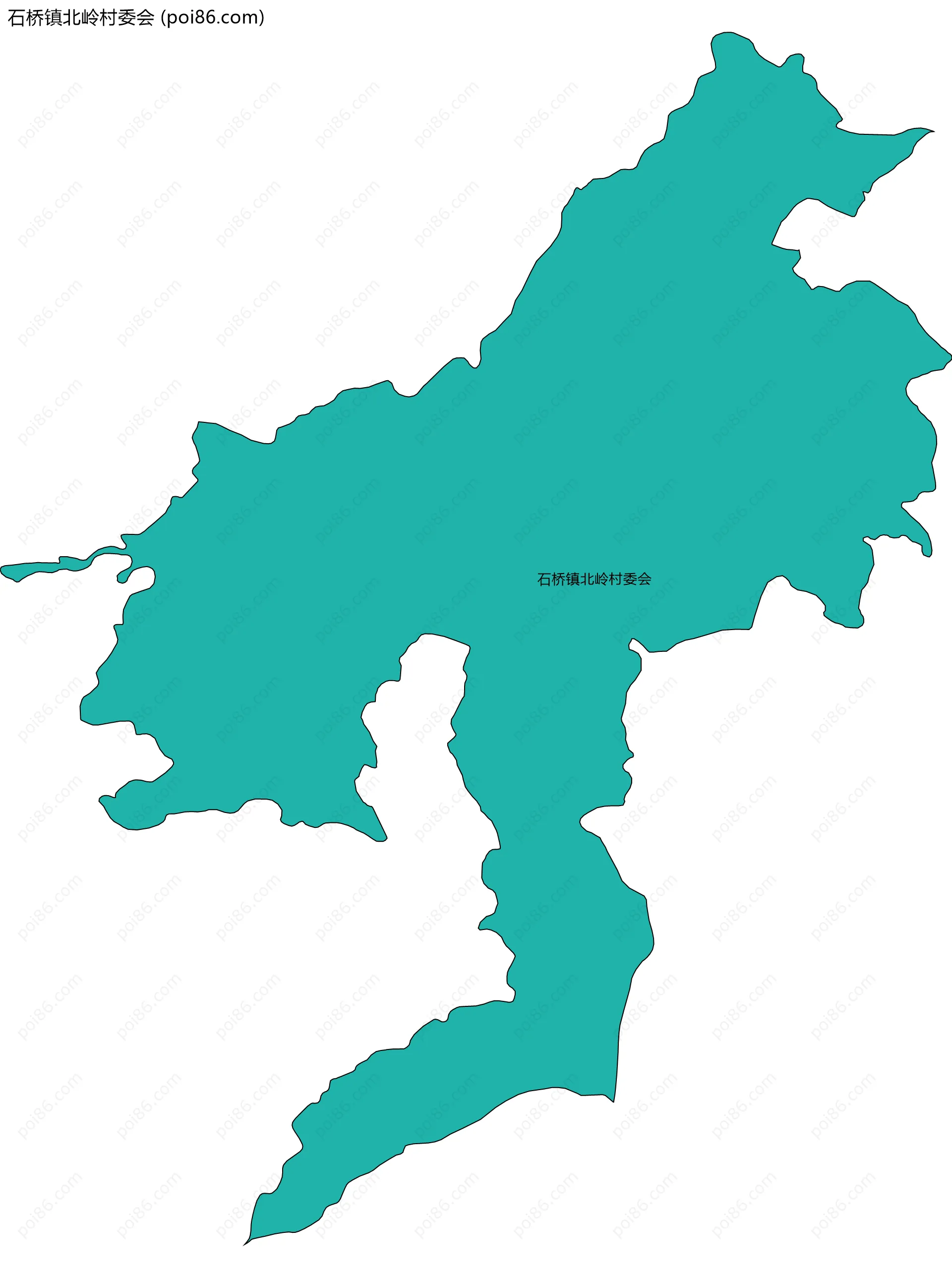 石桥镇北岭村委会边界地图