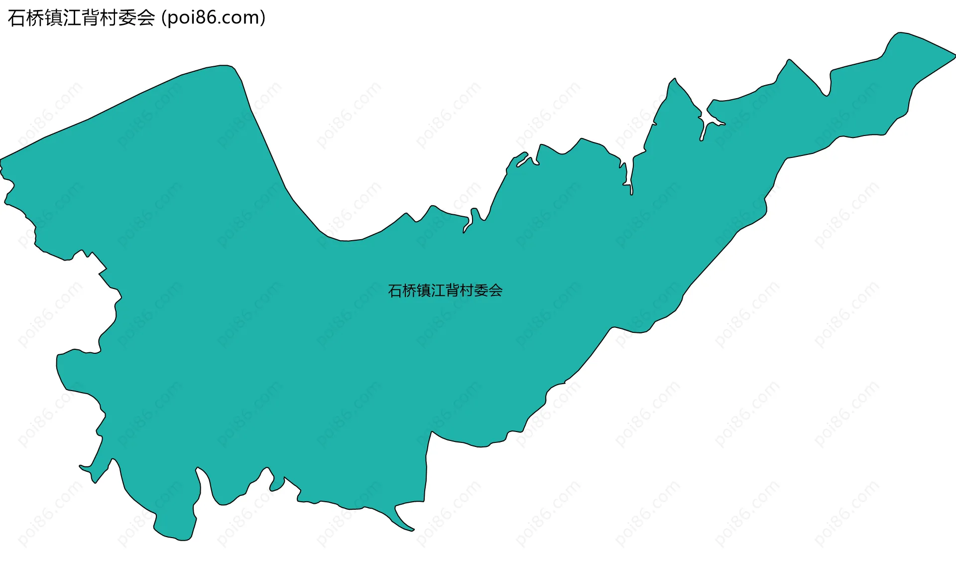 石桥镇江背村委会边界地图
