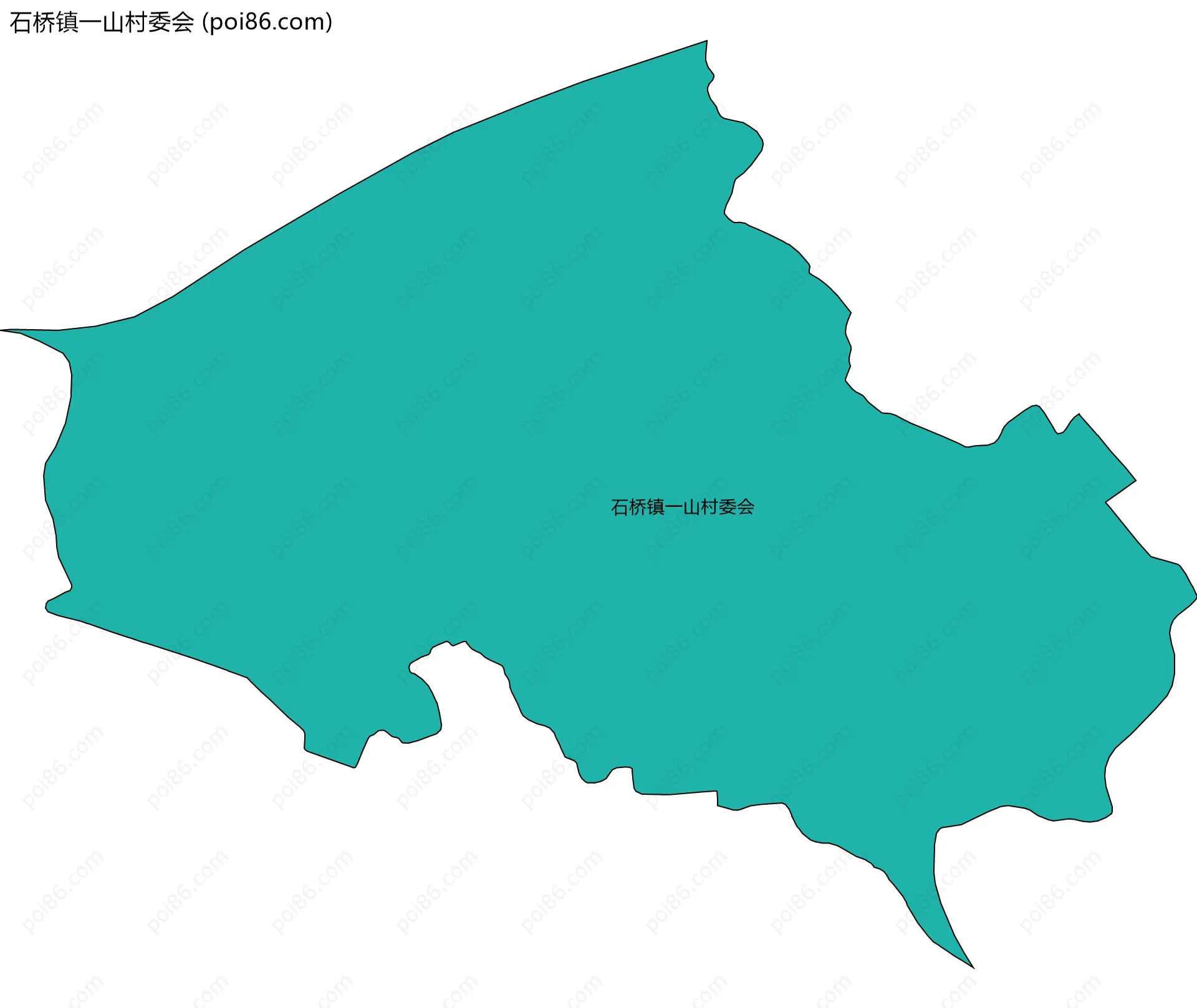 石桥镇一山村委会边界地图