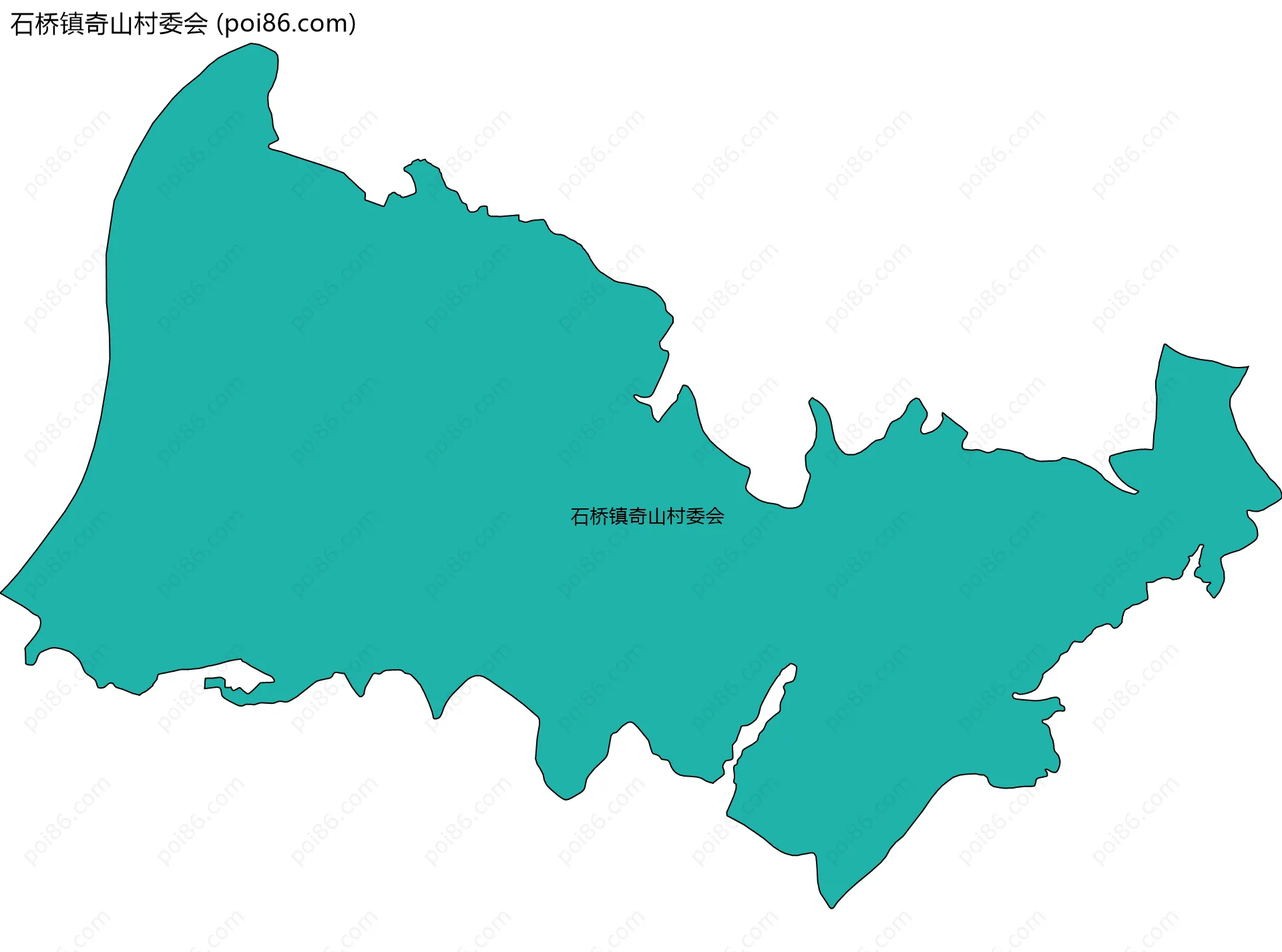 石桥镇奇山村委会边界地图