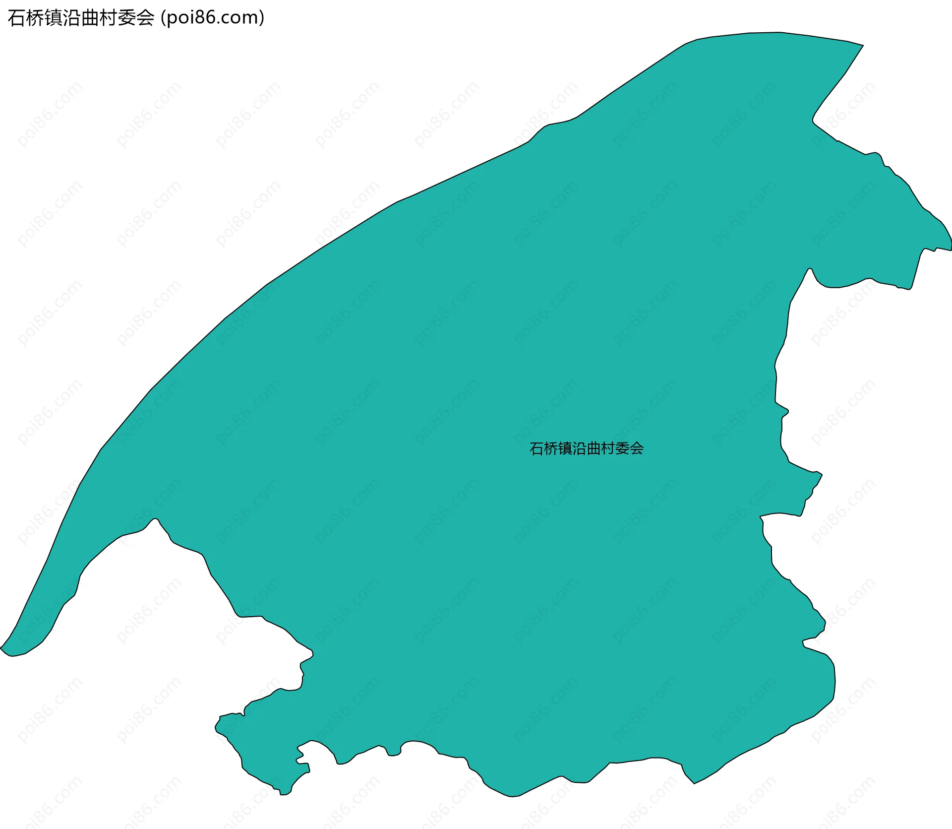 石桥镇沿曲村委会边界地图