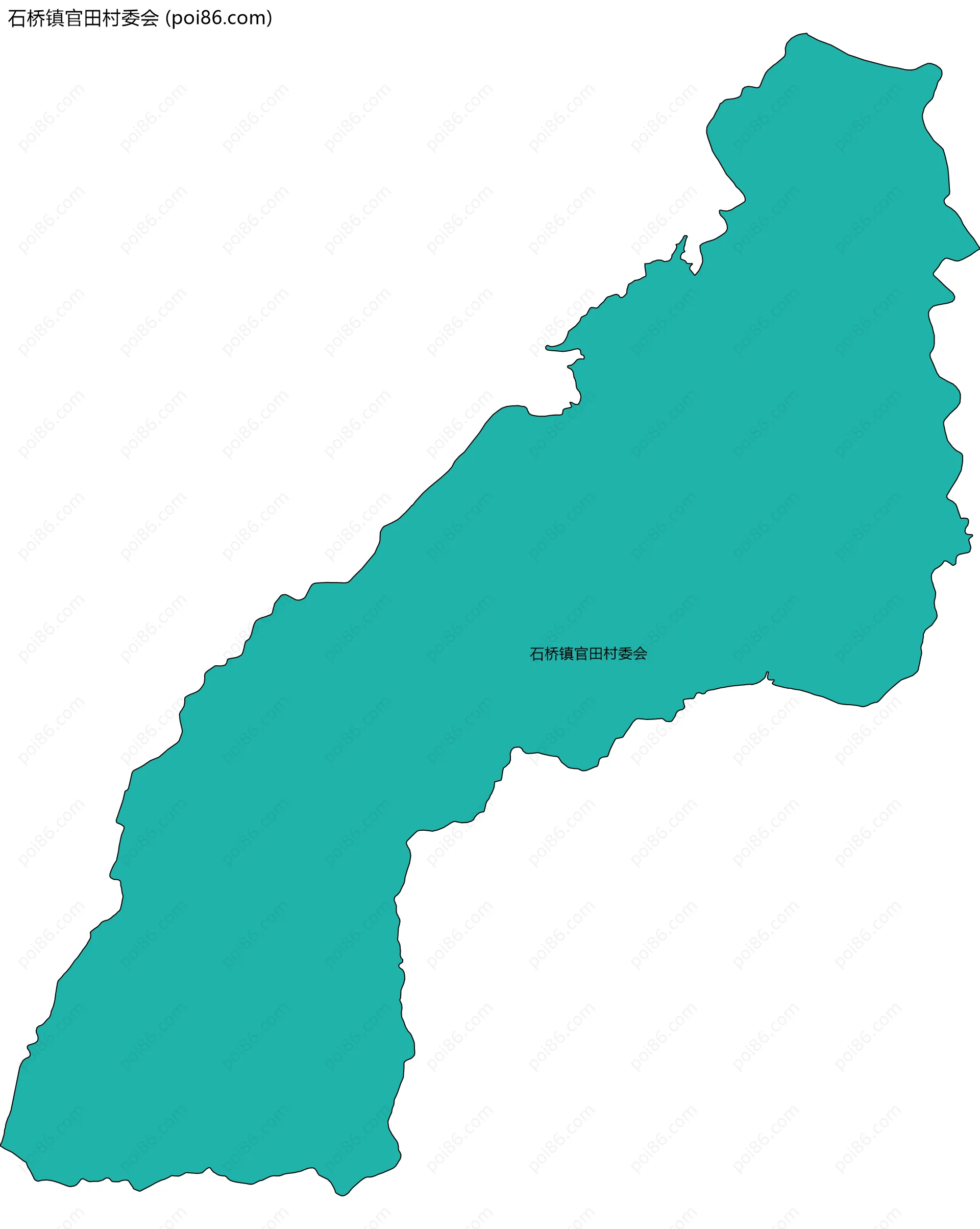石桥镇官田村委会边界地图