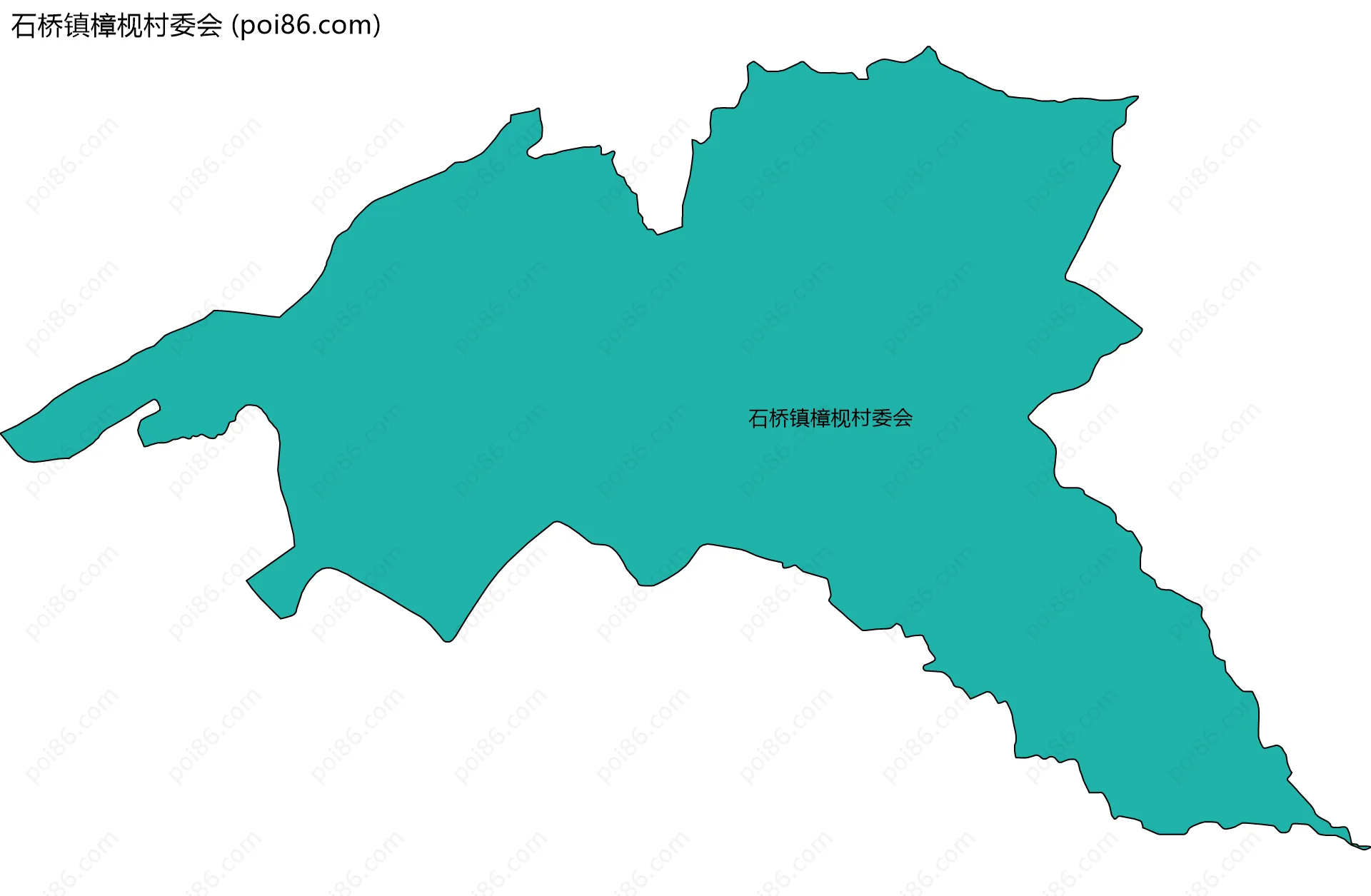 石桥镇樟枧村委会边界地图