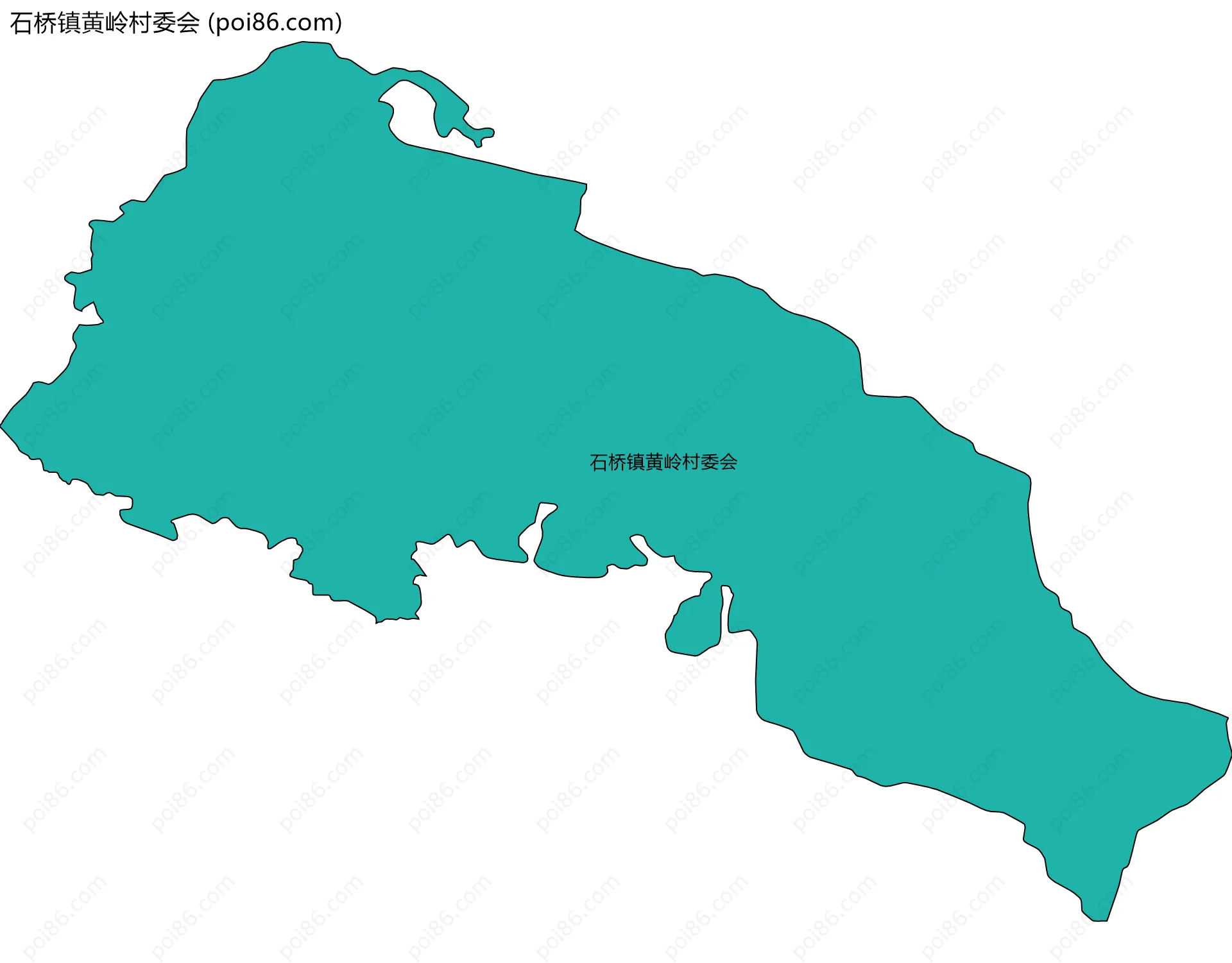 石桥镇黄岭村委会边界地图