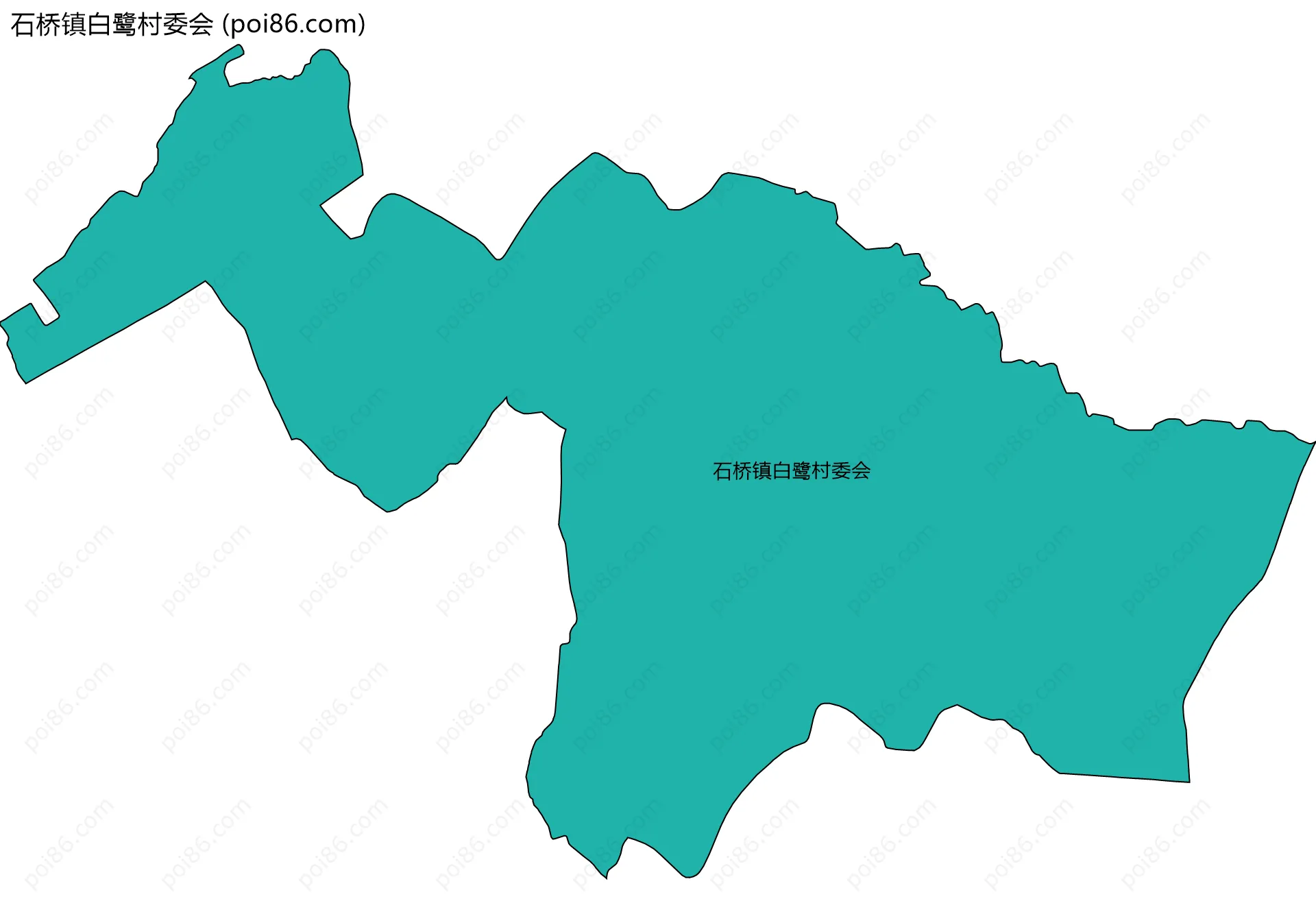 石桥镇白鹭村委会边界地图