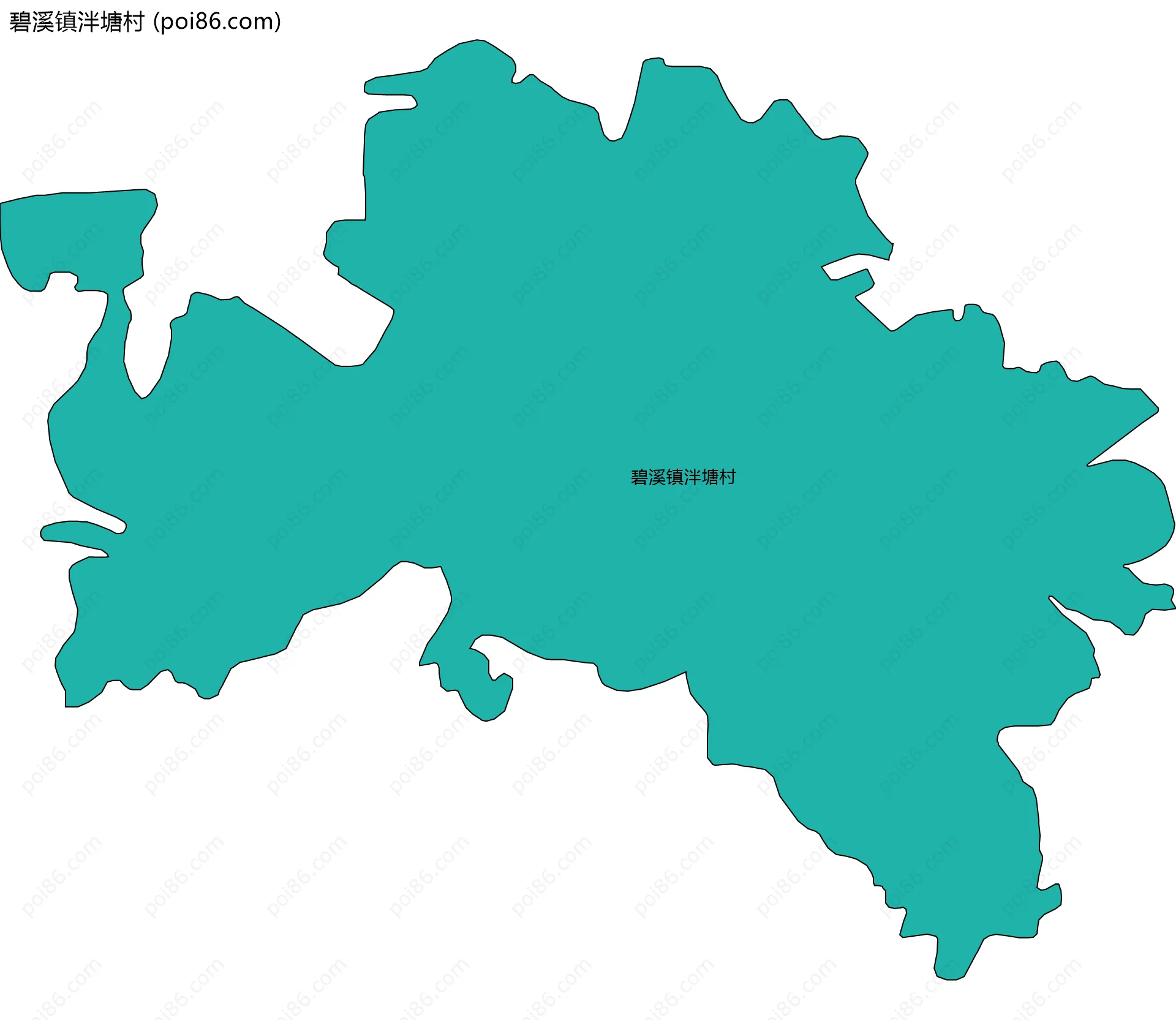 碧溪镇泮塘村边界地图