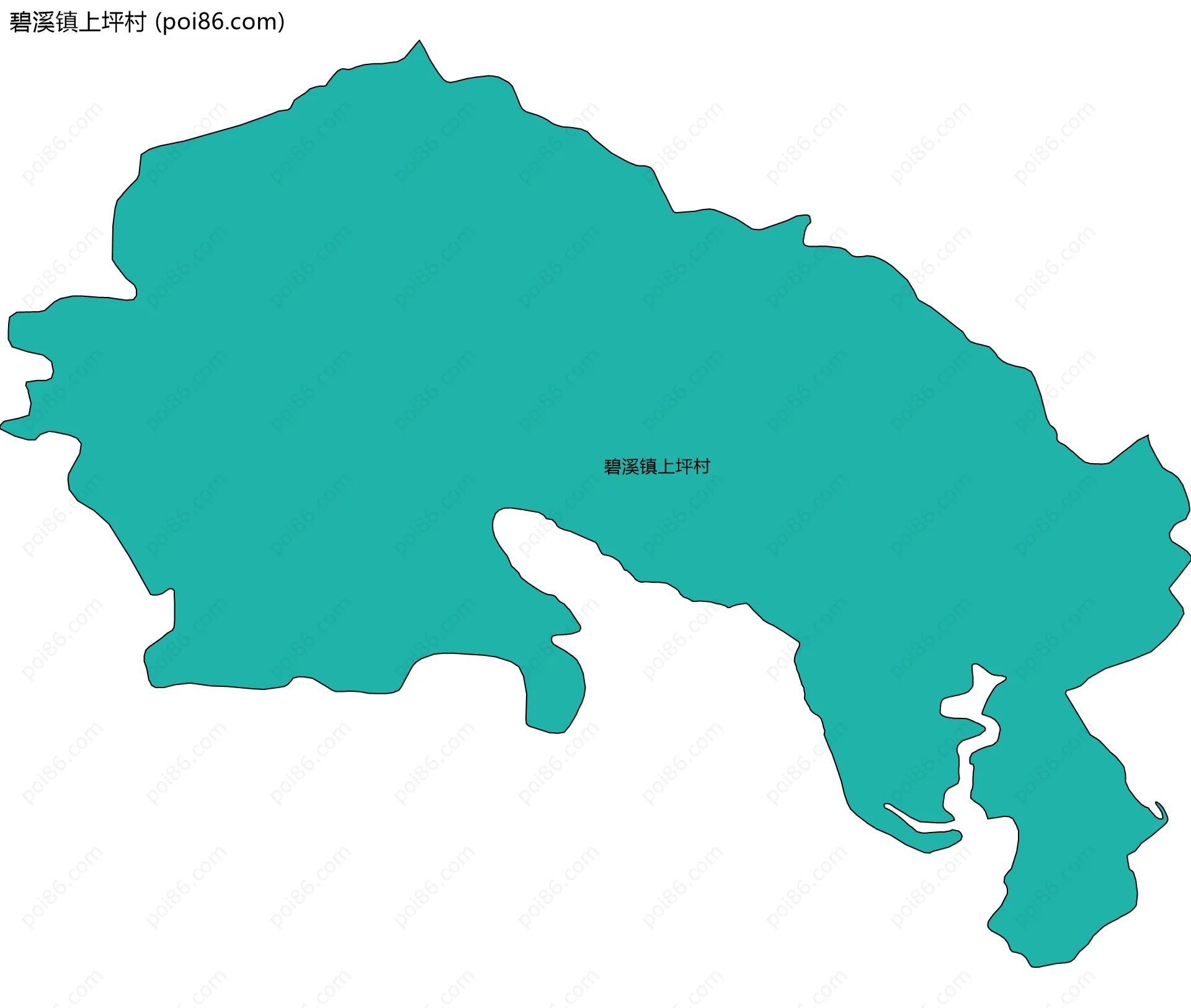 碧溪镇上坪村边界地图