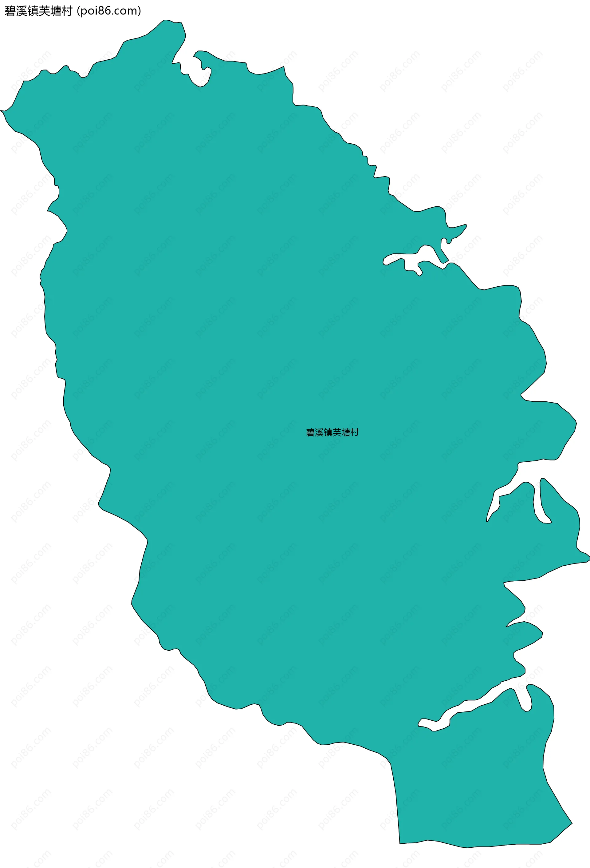 碧溪镇芙塘村边界地图