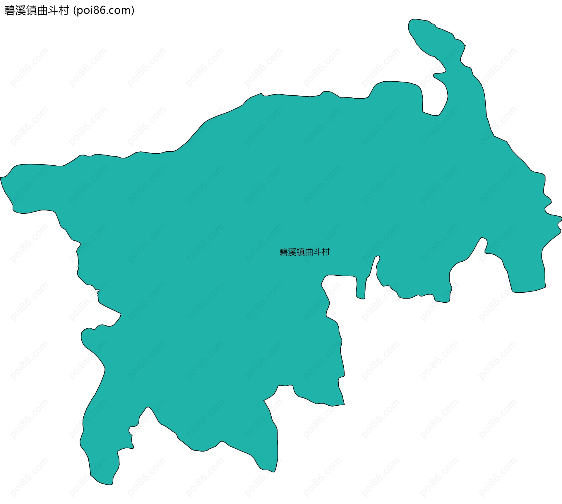 碧溪镇曲斗村边界地图