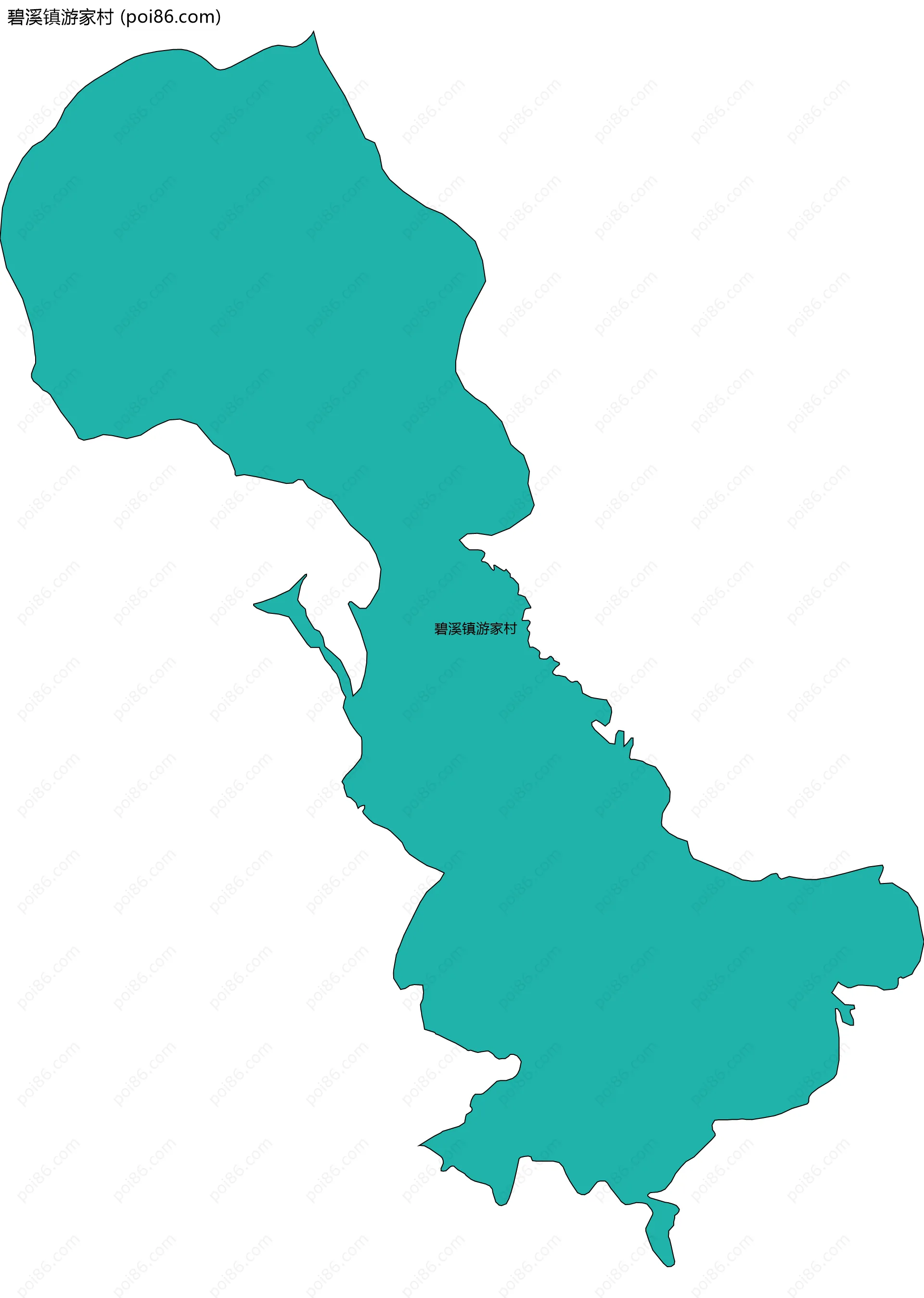碧溪镇游家村边界地图