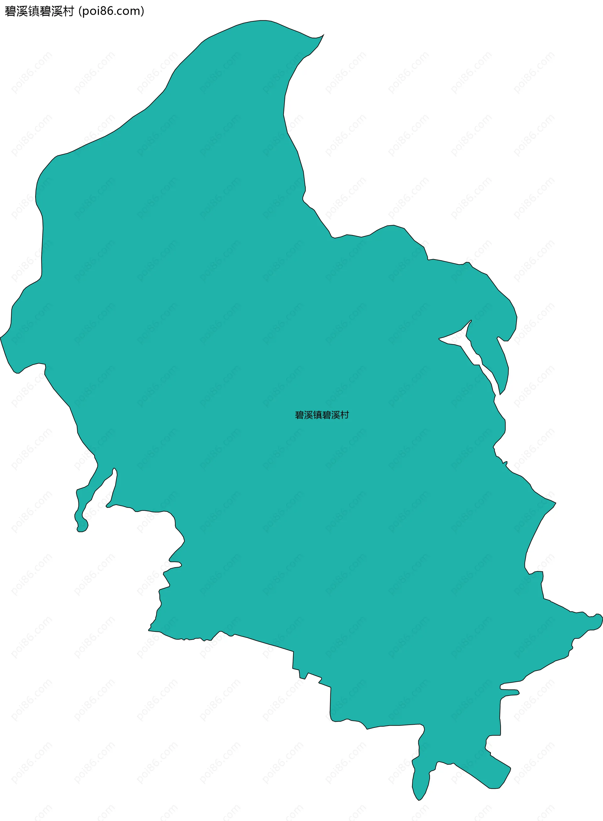 碧溪镇碧溪村边界地图