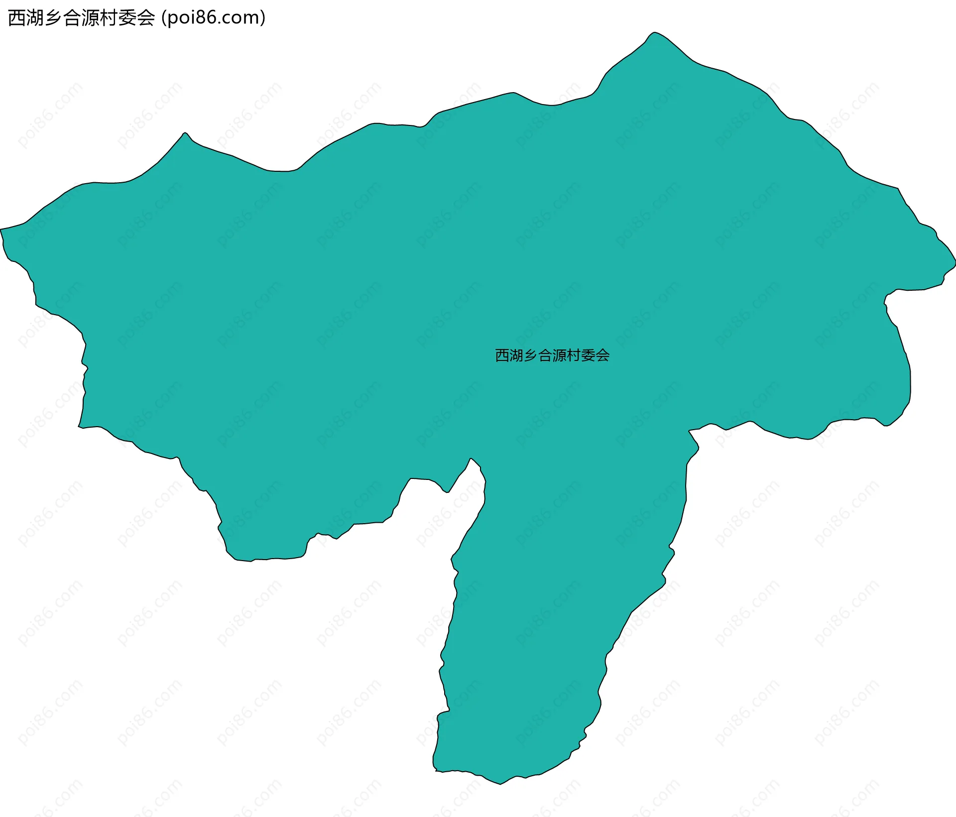 西湖乡合源村委会边界地图