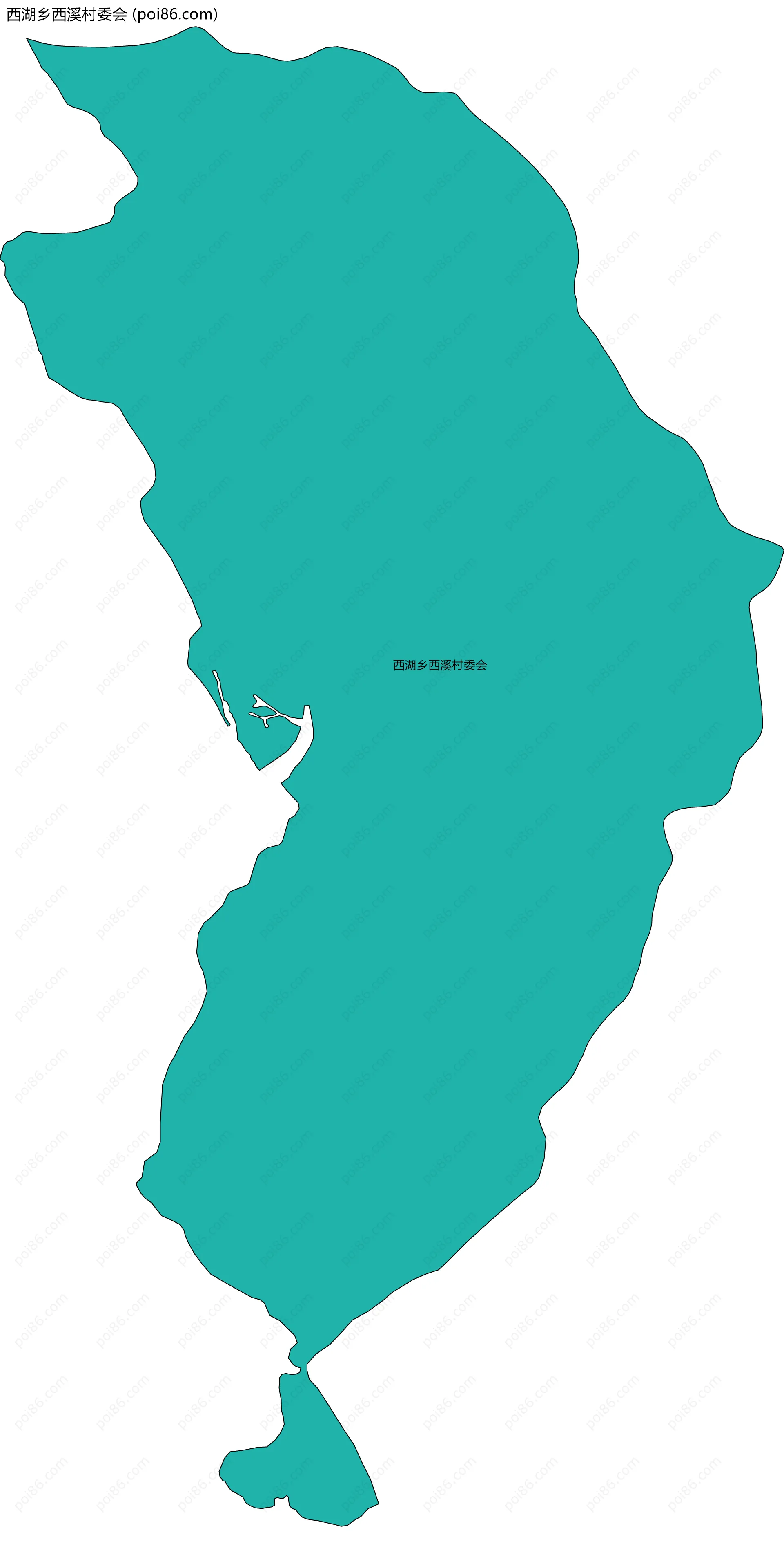 西湖乡西溪村委会边界地图