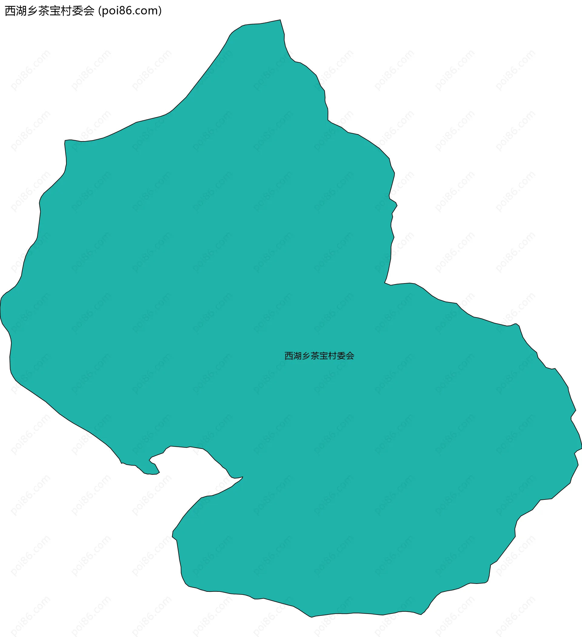 西湖乡茶宝村委会边界地图