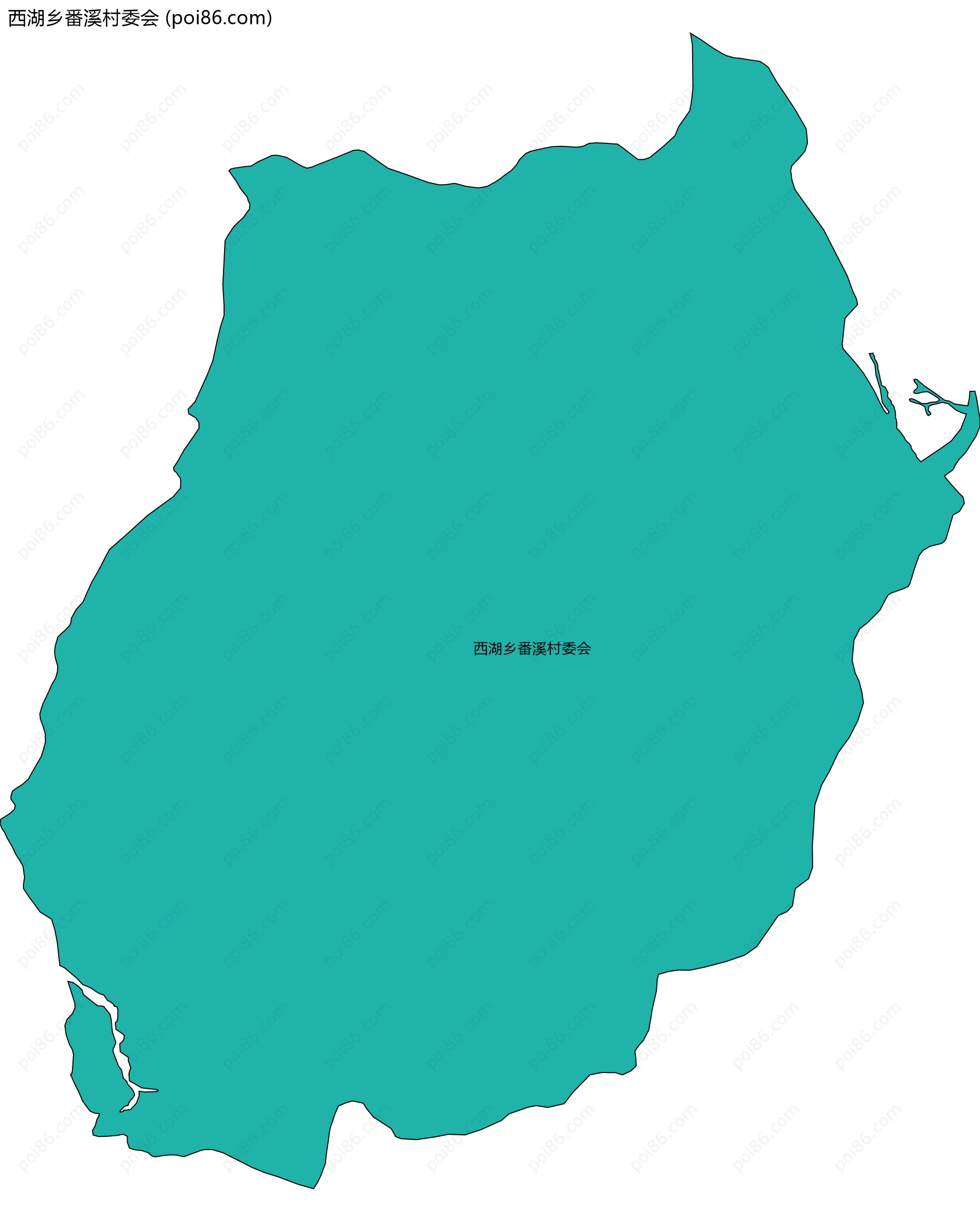 西湖乡番溪村委会边界地图