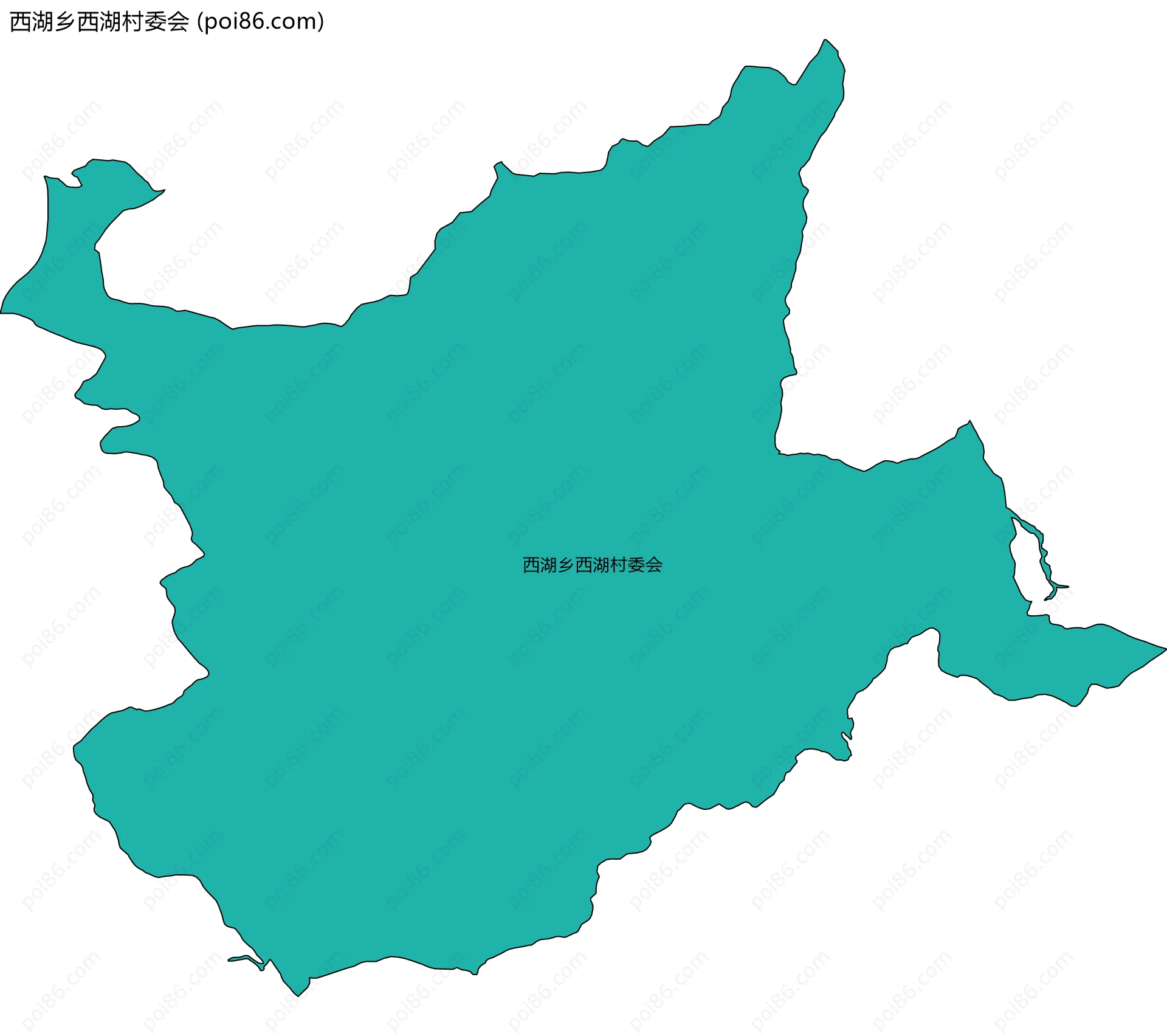 西湖乡西湖村委会边界地图