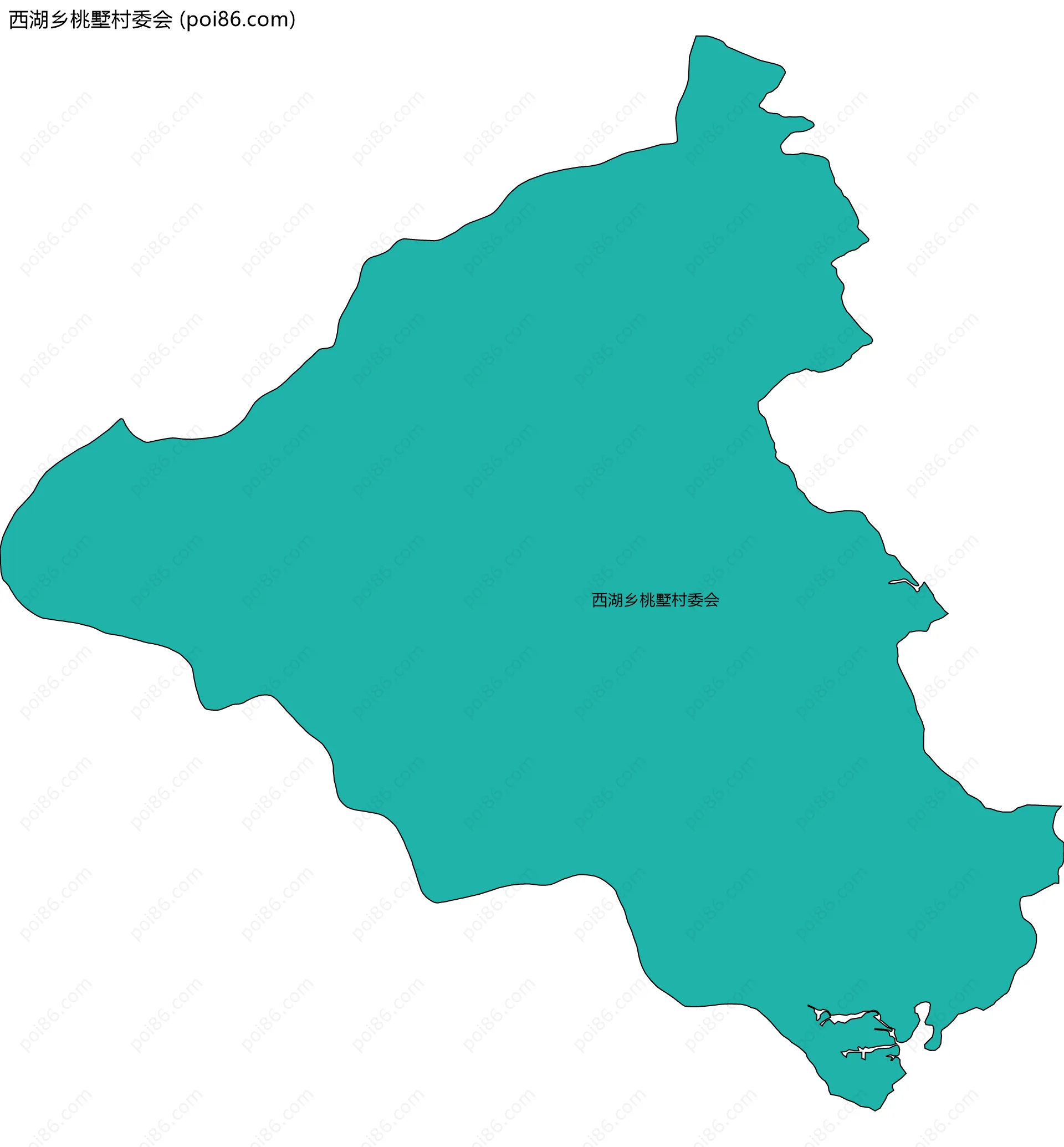 西湖乡桃墅村委会边界地图