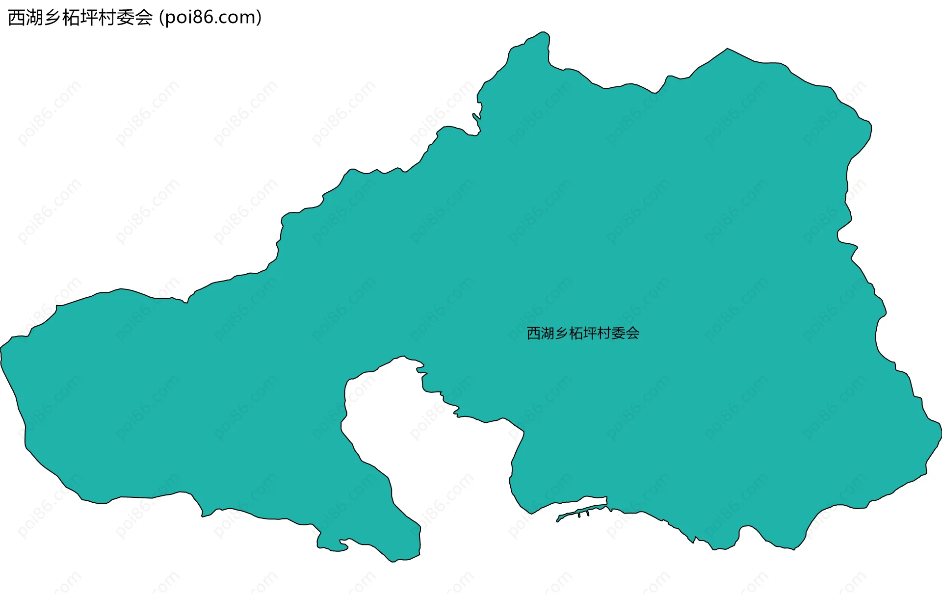 西湖乡柘坪村委会边界地图