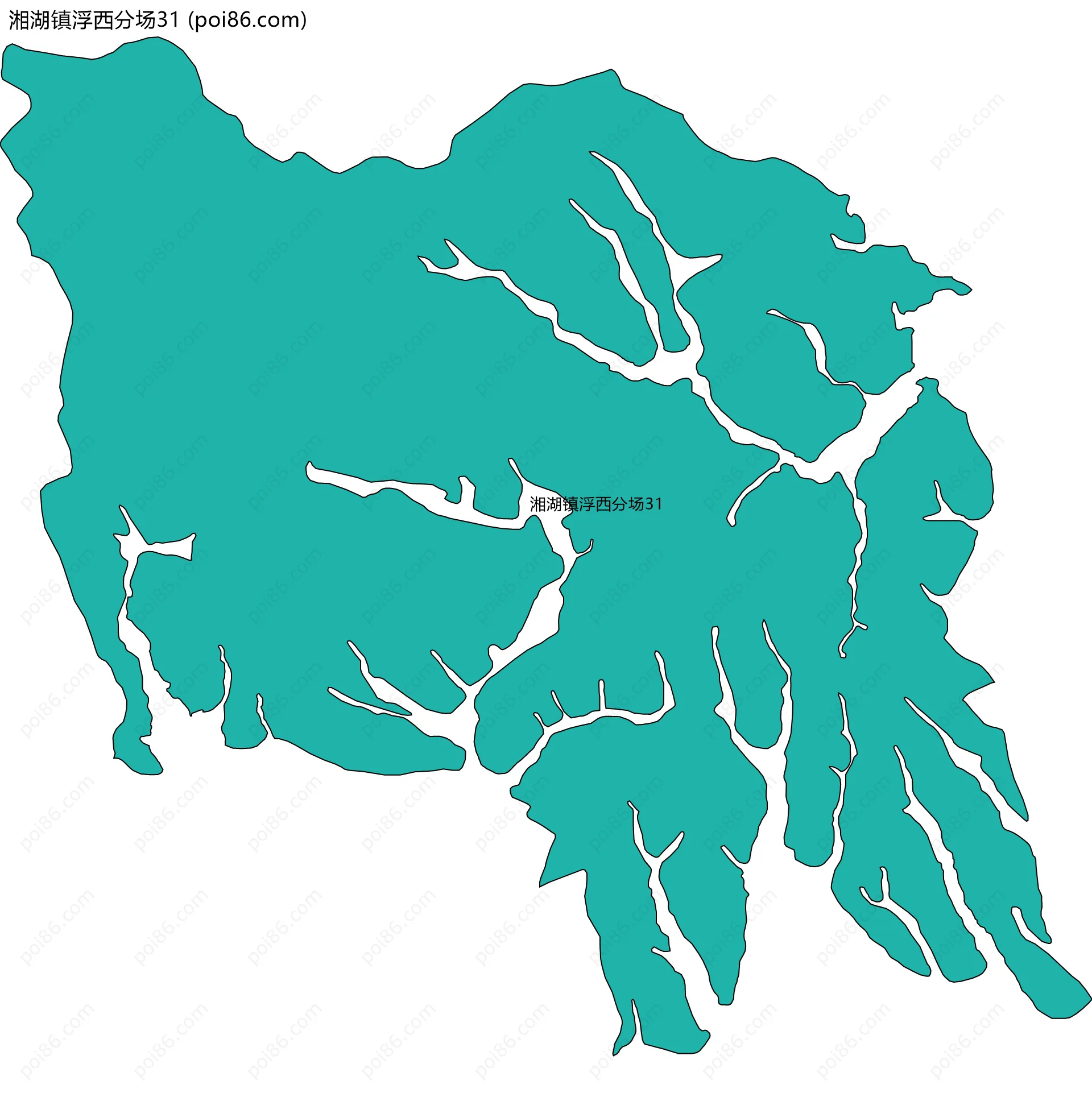 湘湖镇浮西分场31边界地图
