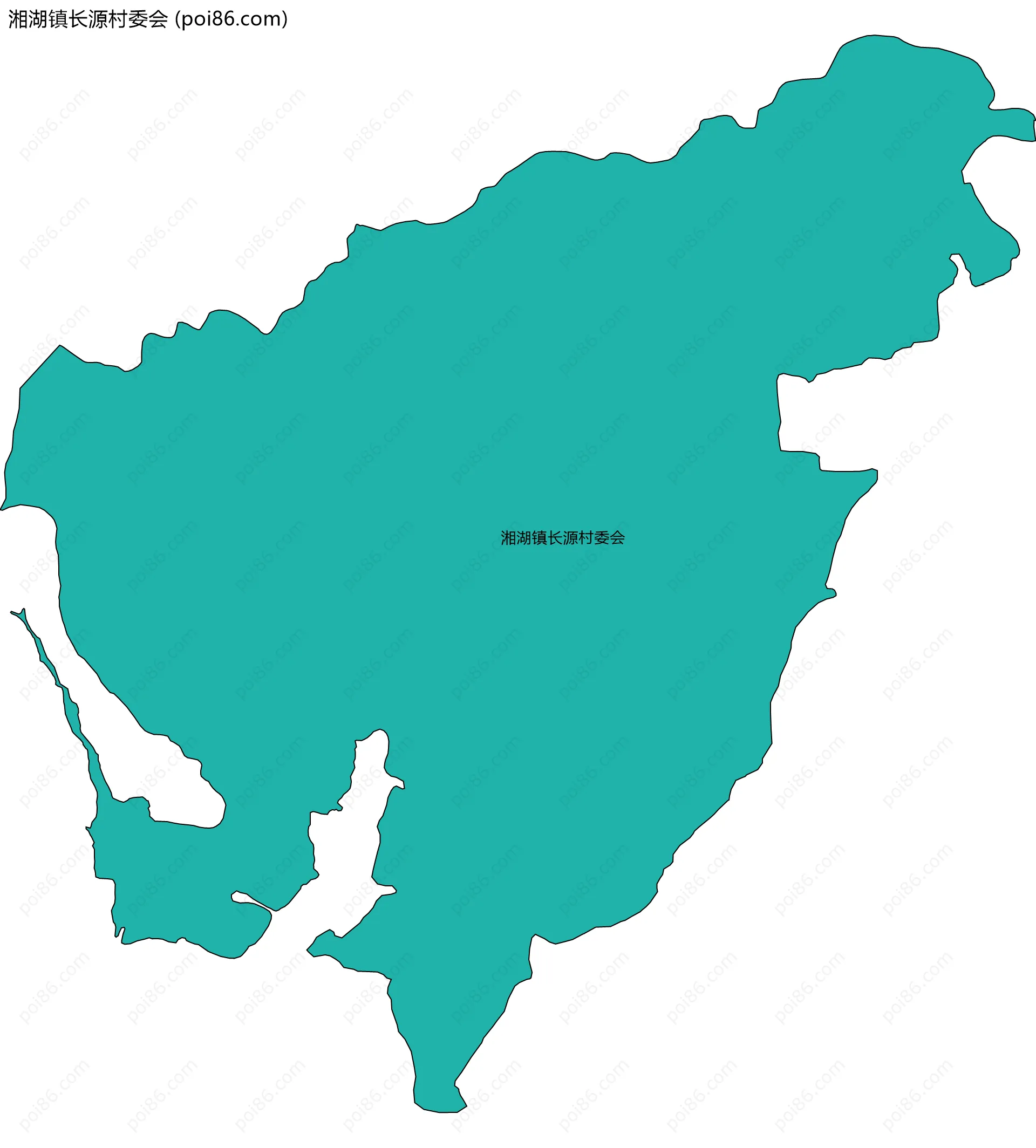 湘湖镇长源村委会边界地图