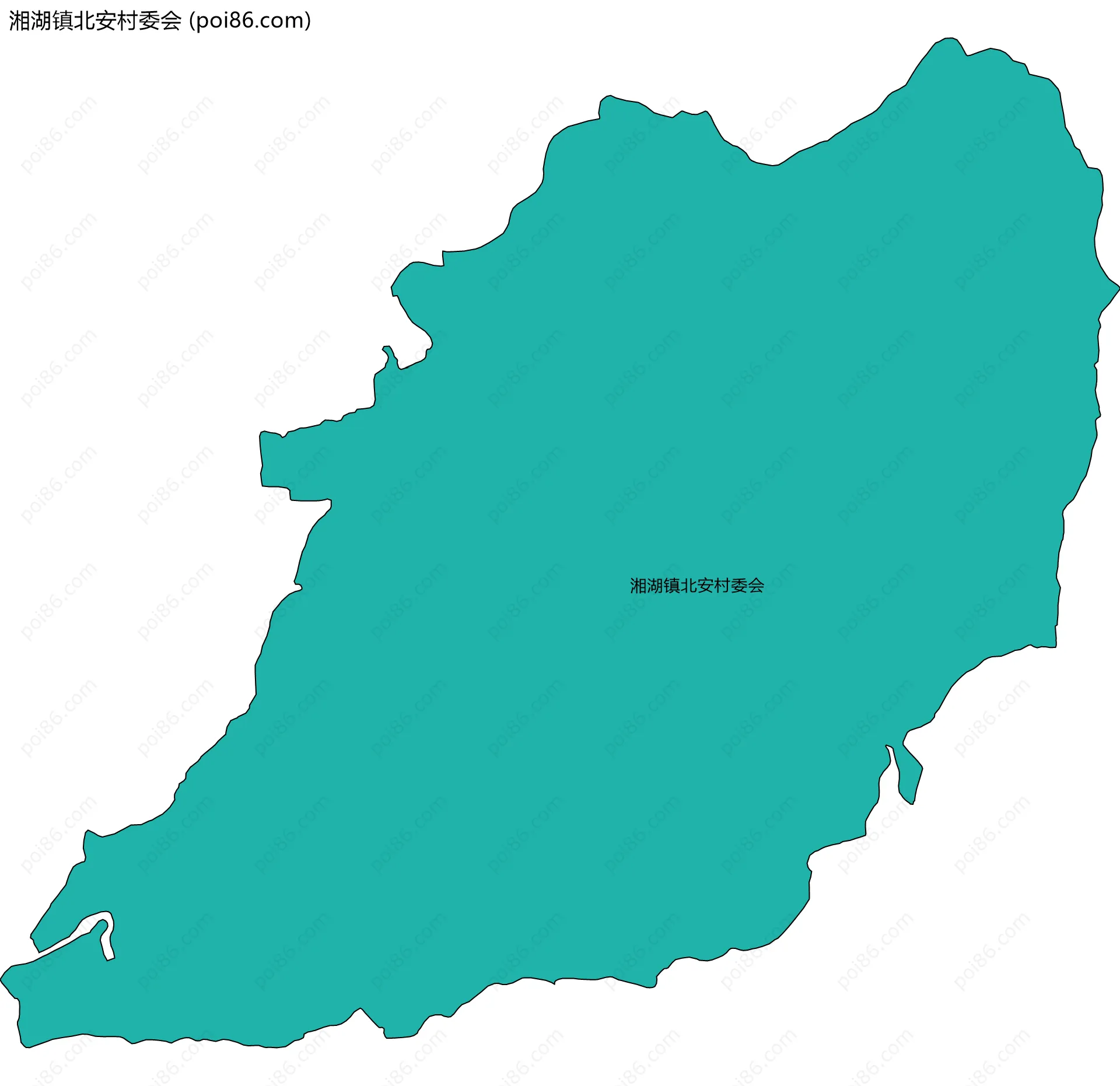 湘湖镇北安村委会边界地图