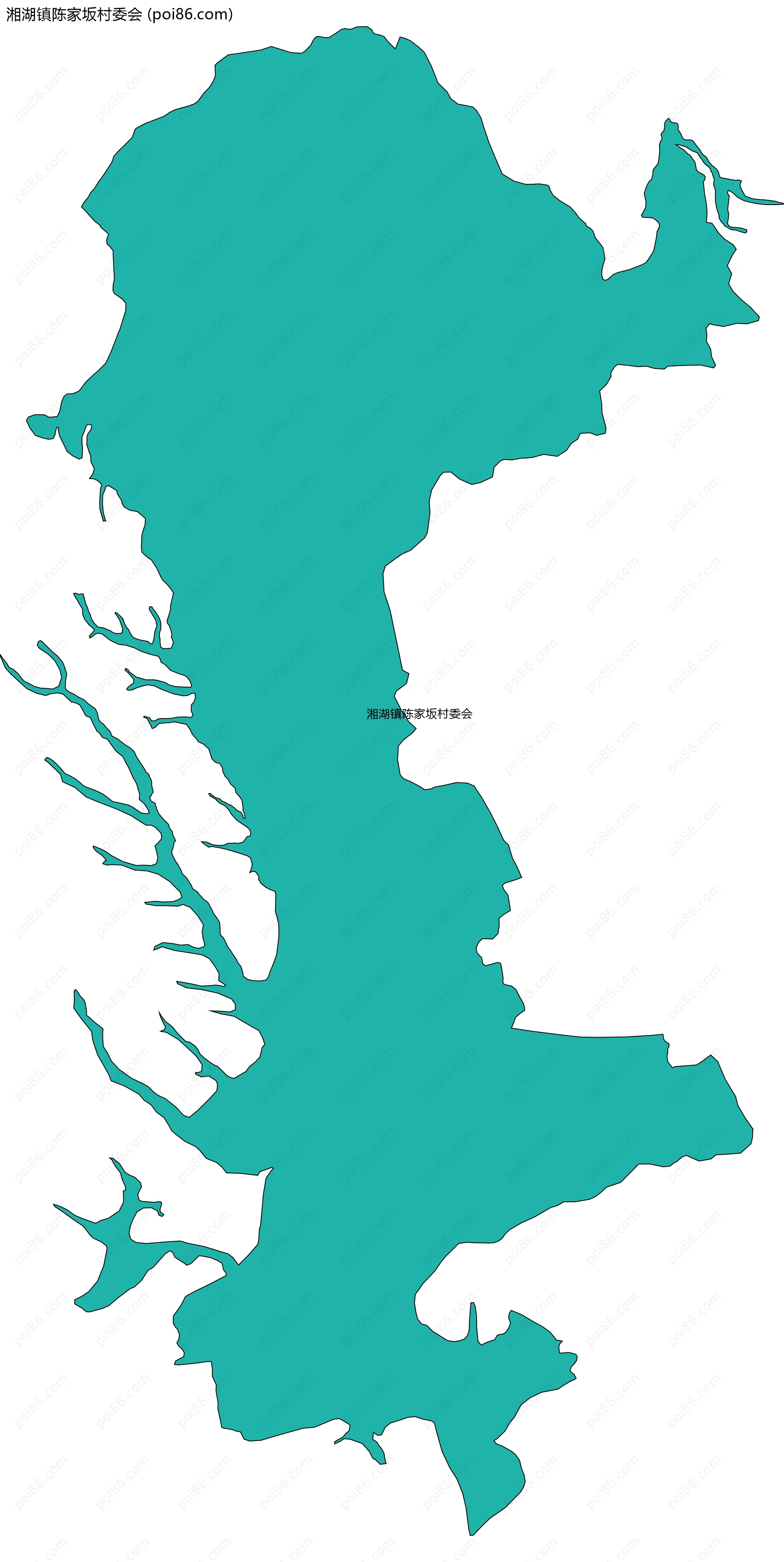 湘湖镇陈家坂村委会边界地图