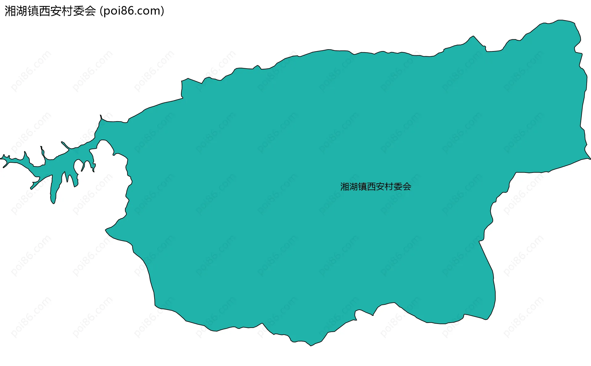 湘湖镇西安村委会边界地图