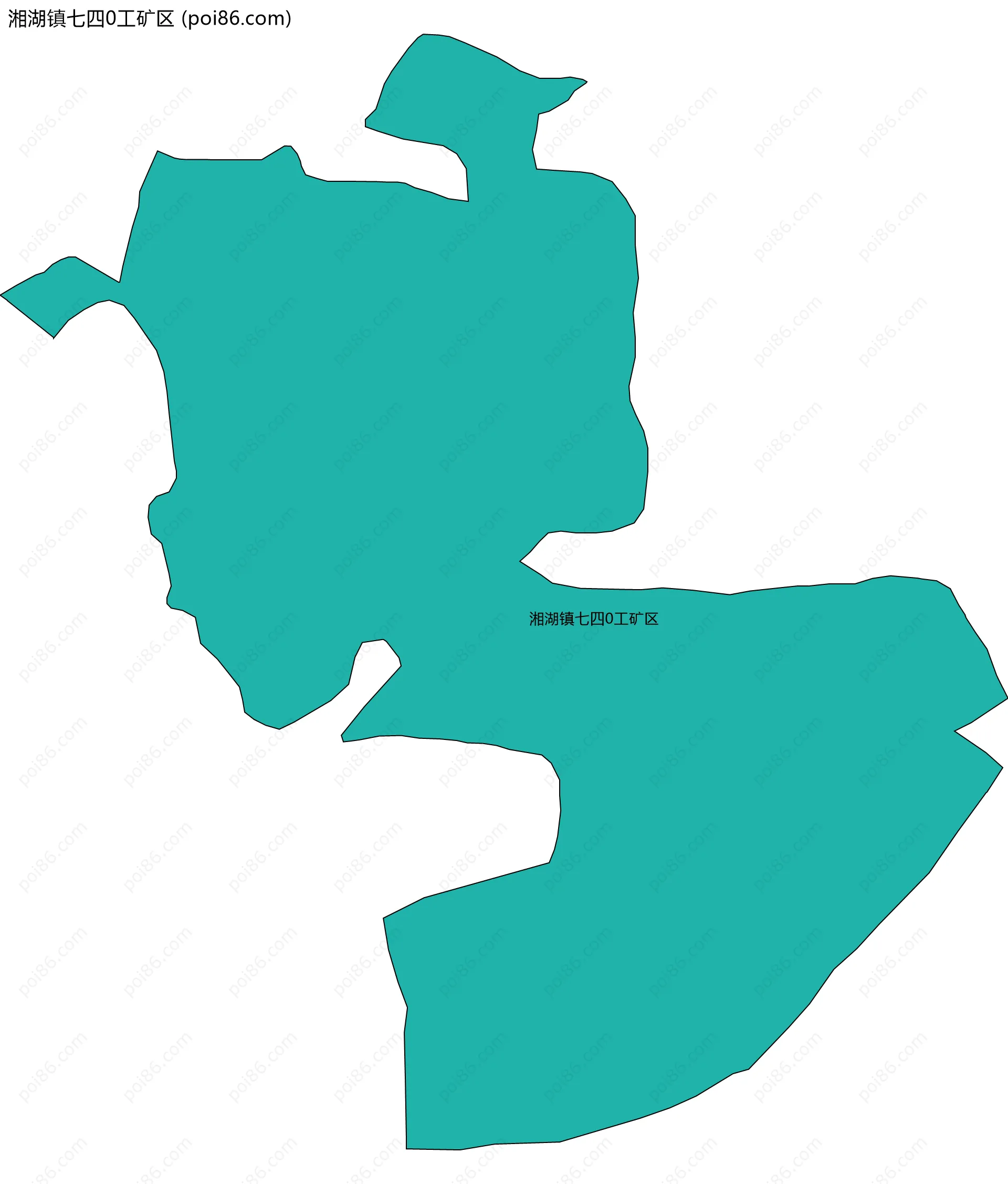 湘湖镇七四0工矿区边界地图