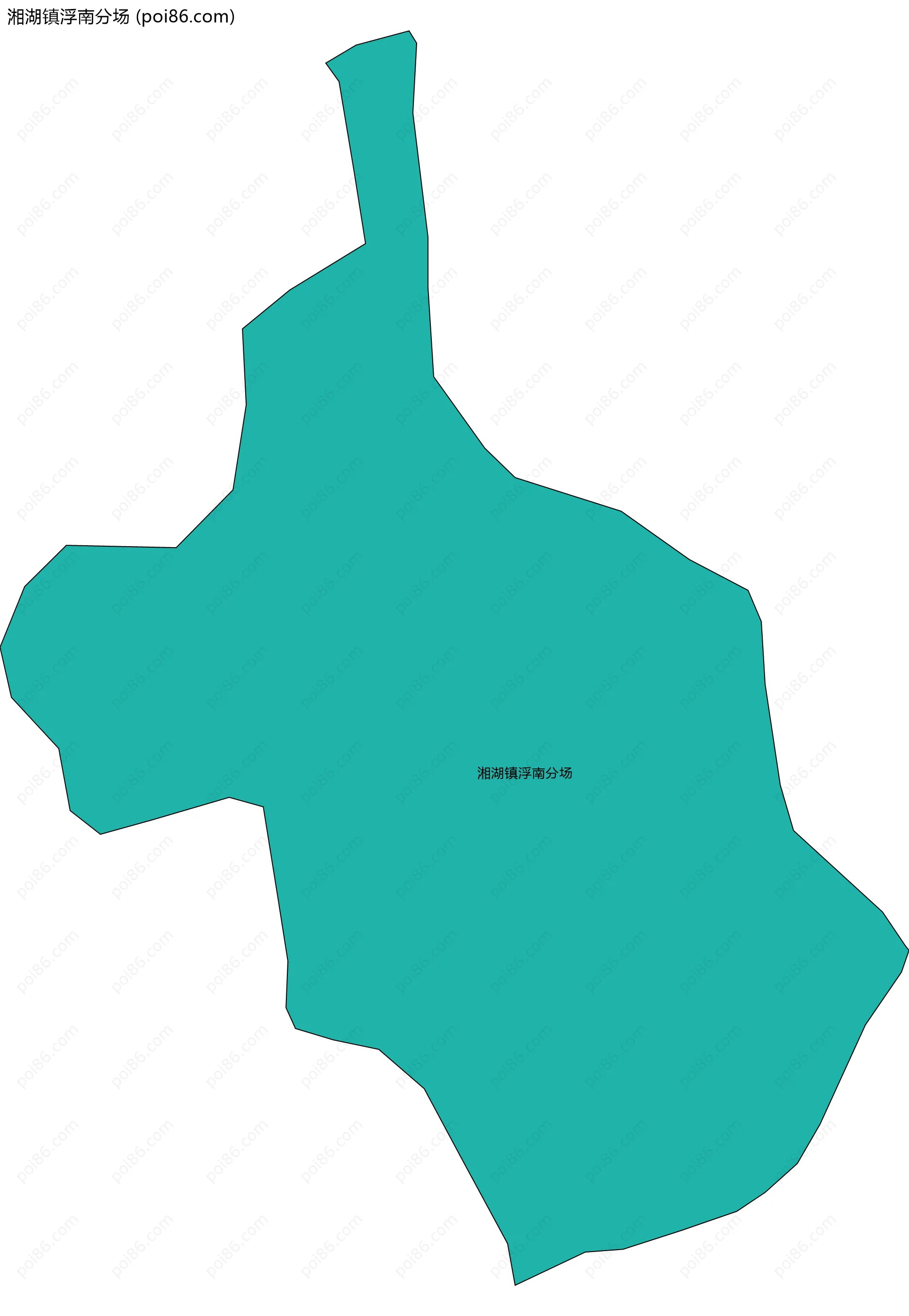 湘湖镇浮南分场边界地图