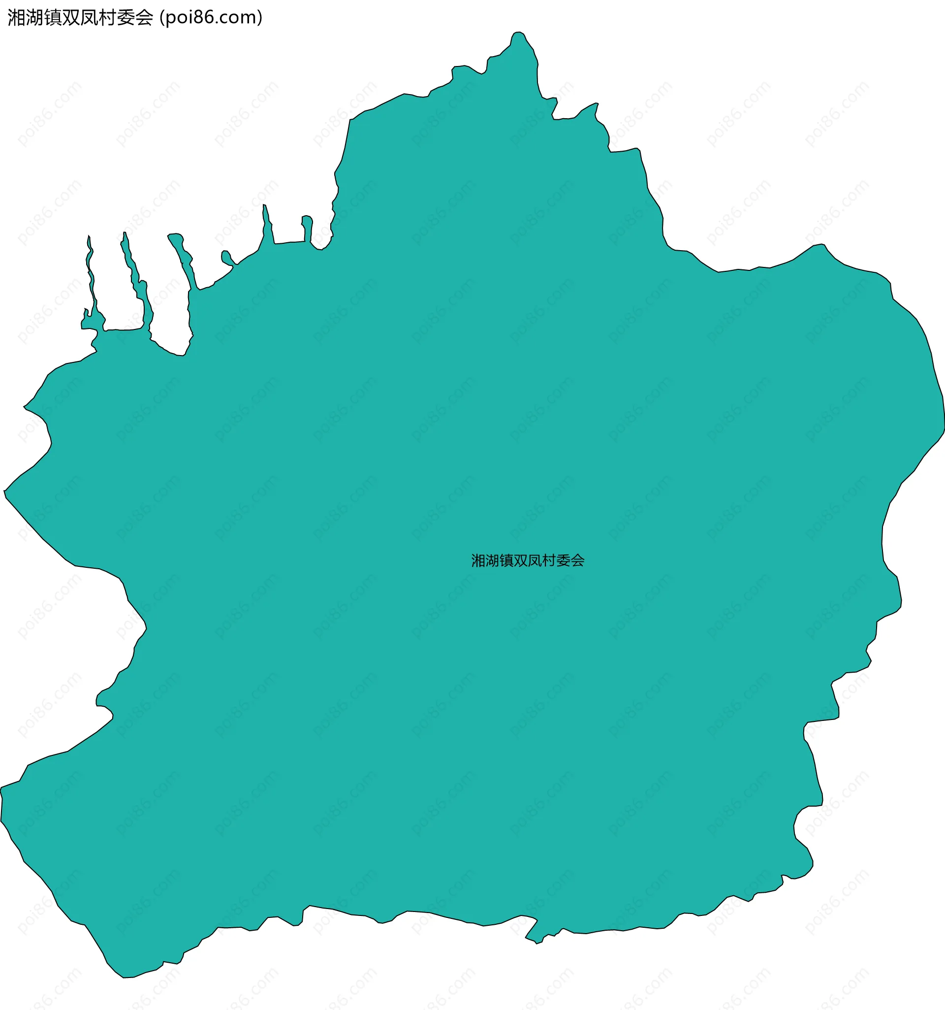 湘湖镇双凤村委会边界地图