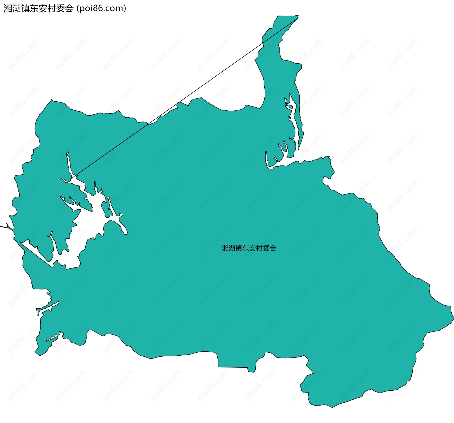 湘湖镇东安村委会边界地图