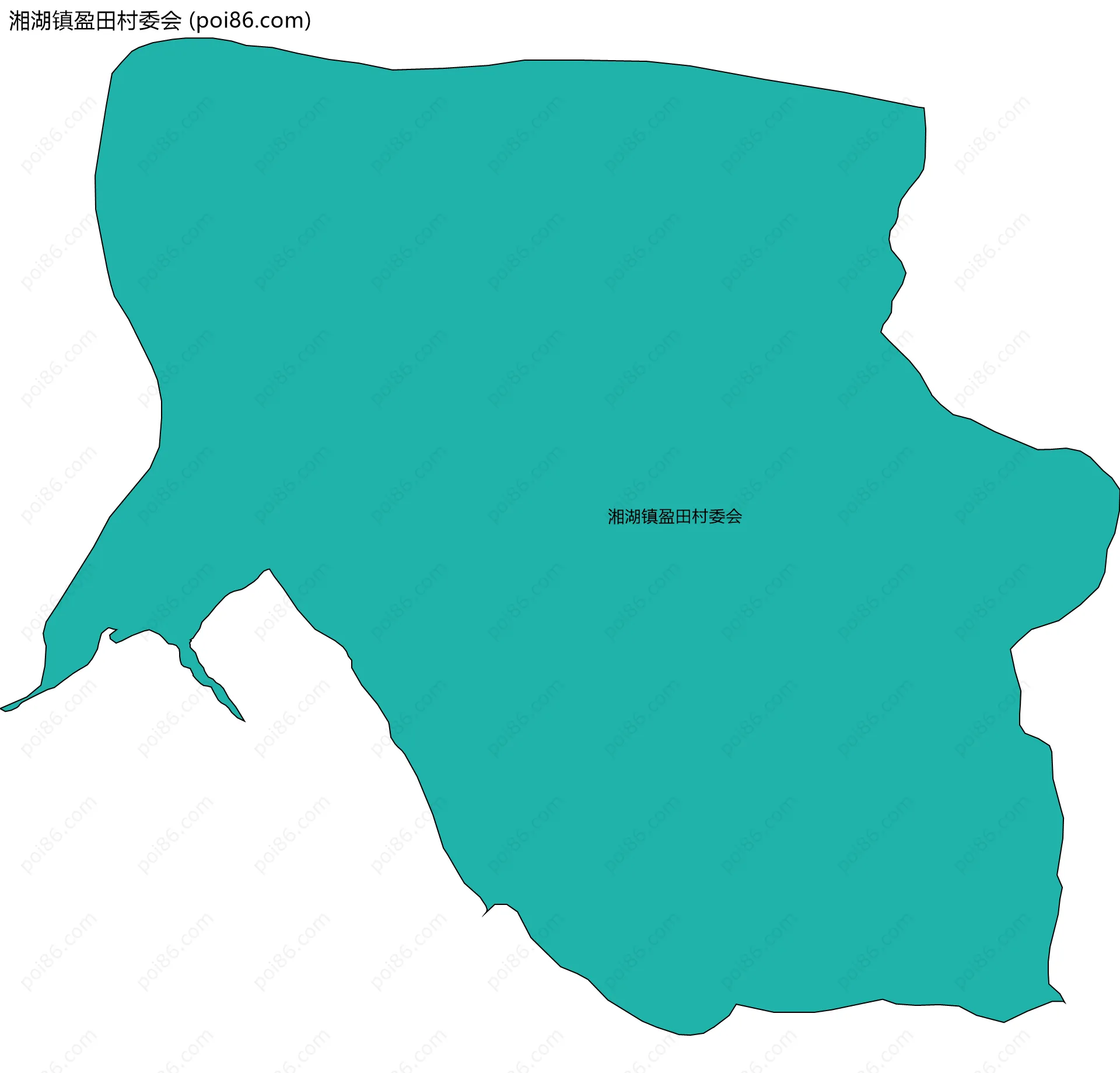 湘湖镇盈田村委会边界地图