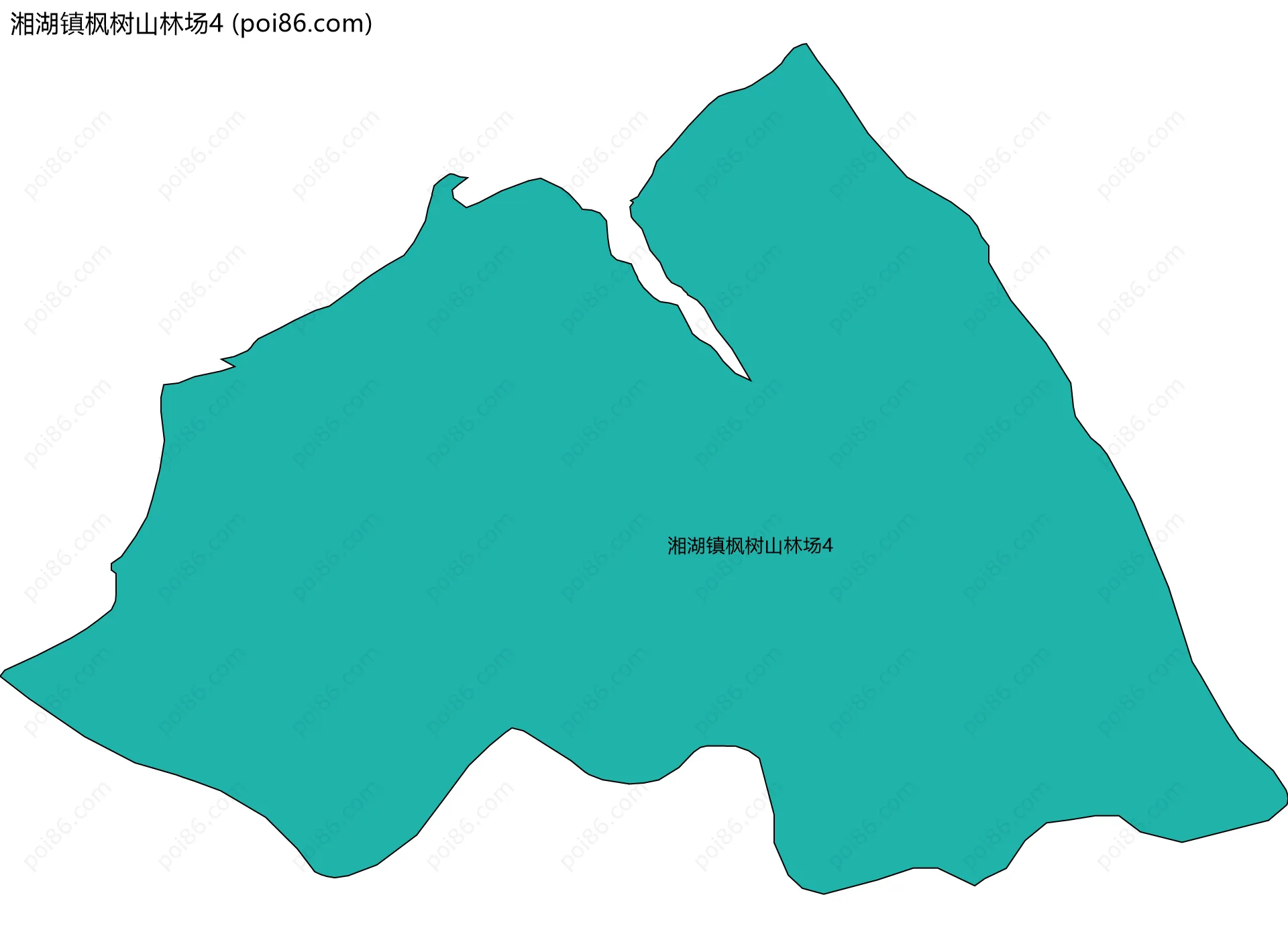 湘湖镇枫树山林场4边界地图